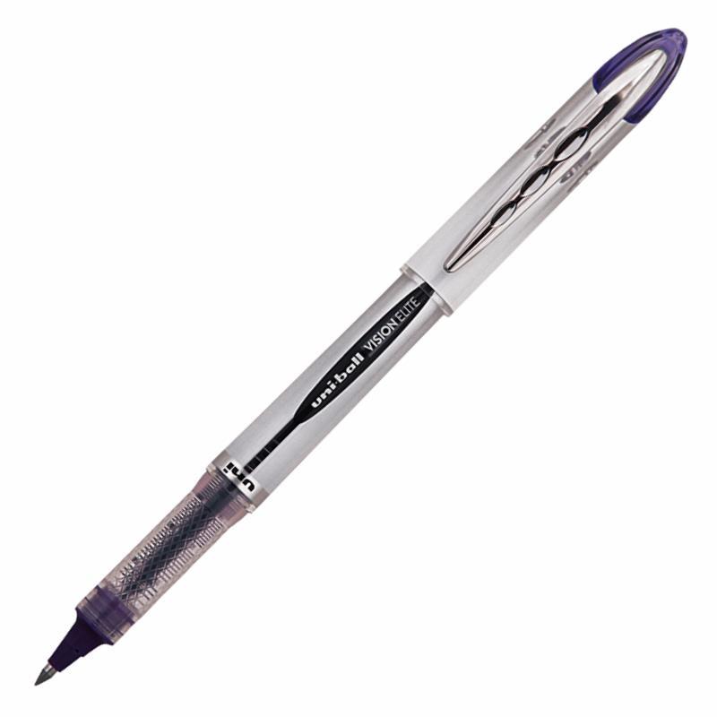 Uni-Ball Roller Kalem Vision Elite Bilye Uç 0.8 MM Mor (12 Li Paket)