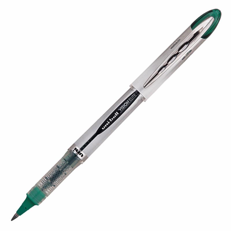 Uni-Ball Roller Kalem Vision Elite Bilye Uç 0.8 MM Yeşil (12 Li Paket)