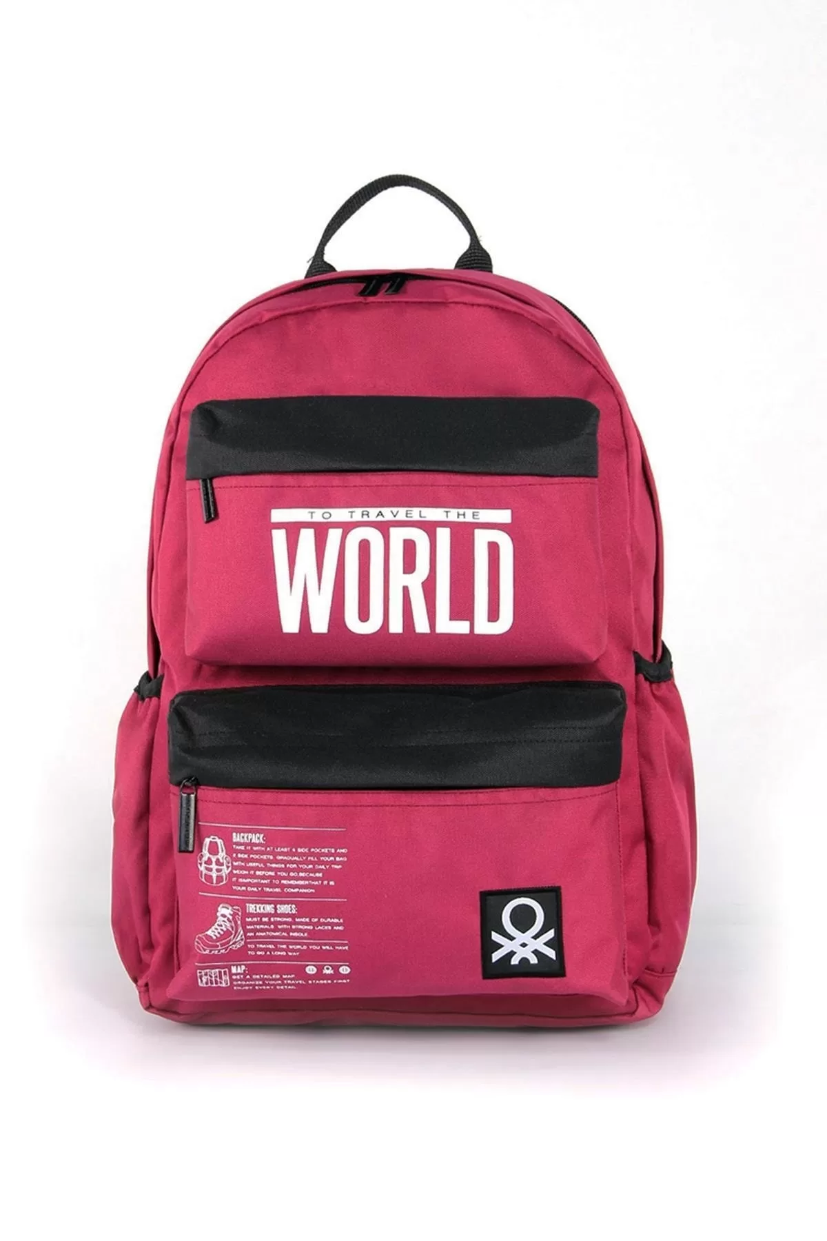 United Colors of Benetton "the World" Okul Sırt Çantası Kırmızı