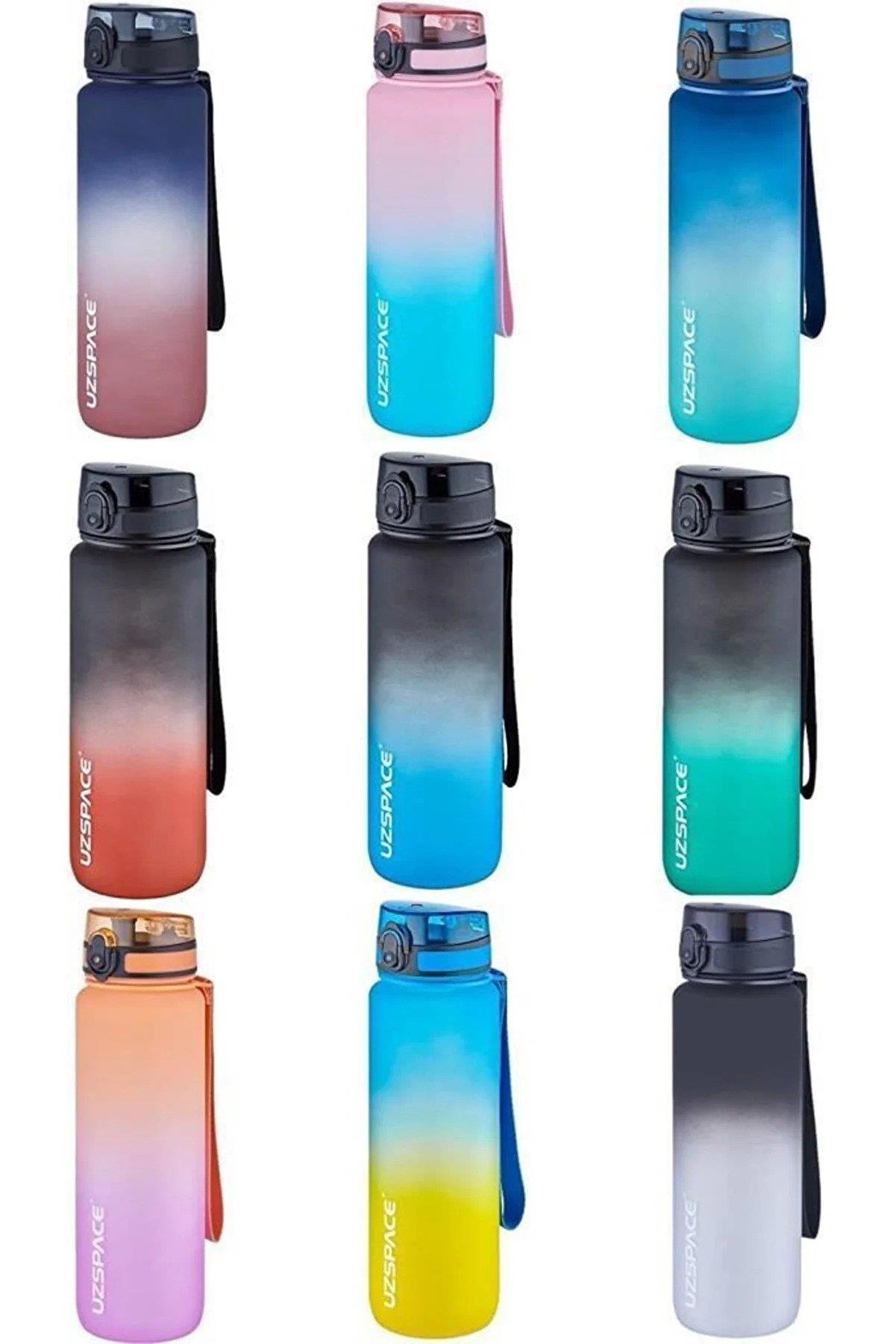 Uzspace Matara Tritan 900 ML Motivasyon Sporcu Suluğu (Karışık Renk 1 Adet)