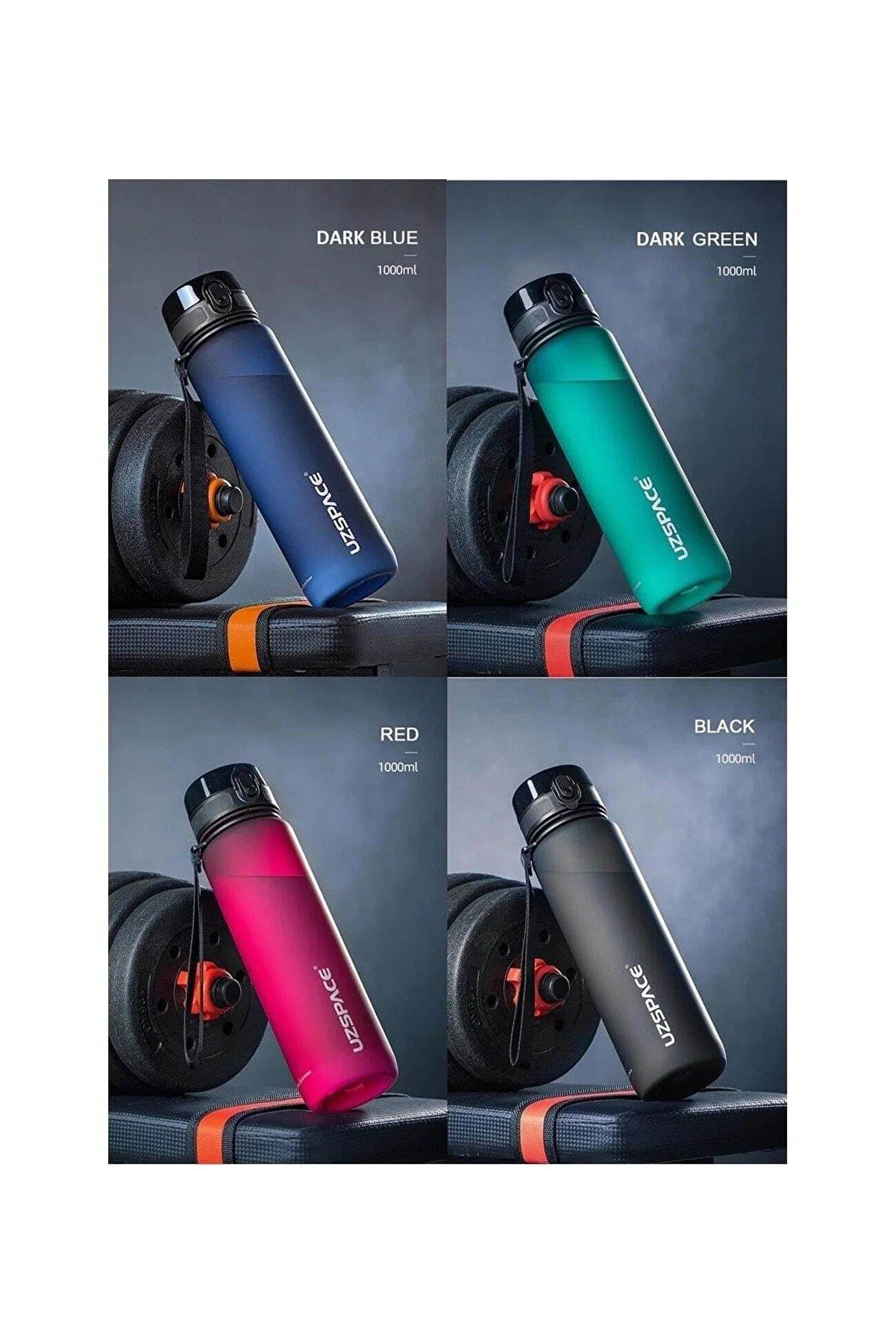 Uzspace Tirtan Matara 1000 ML Tritan Suluk (Karışık Renk 1 Adet)