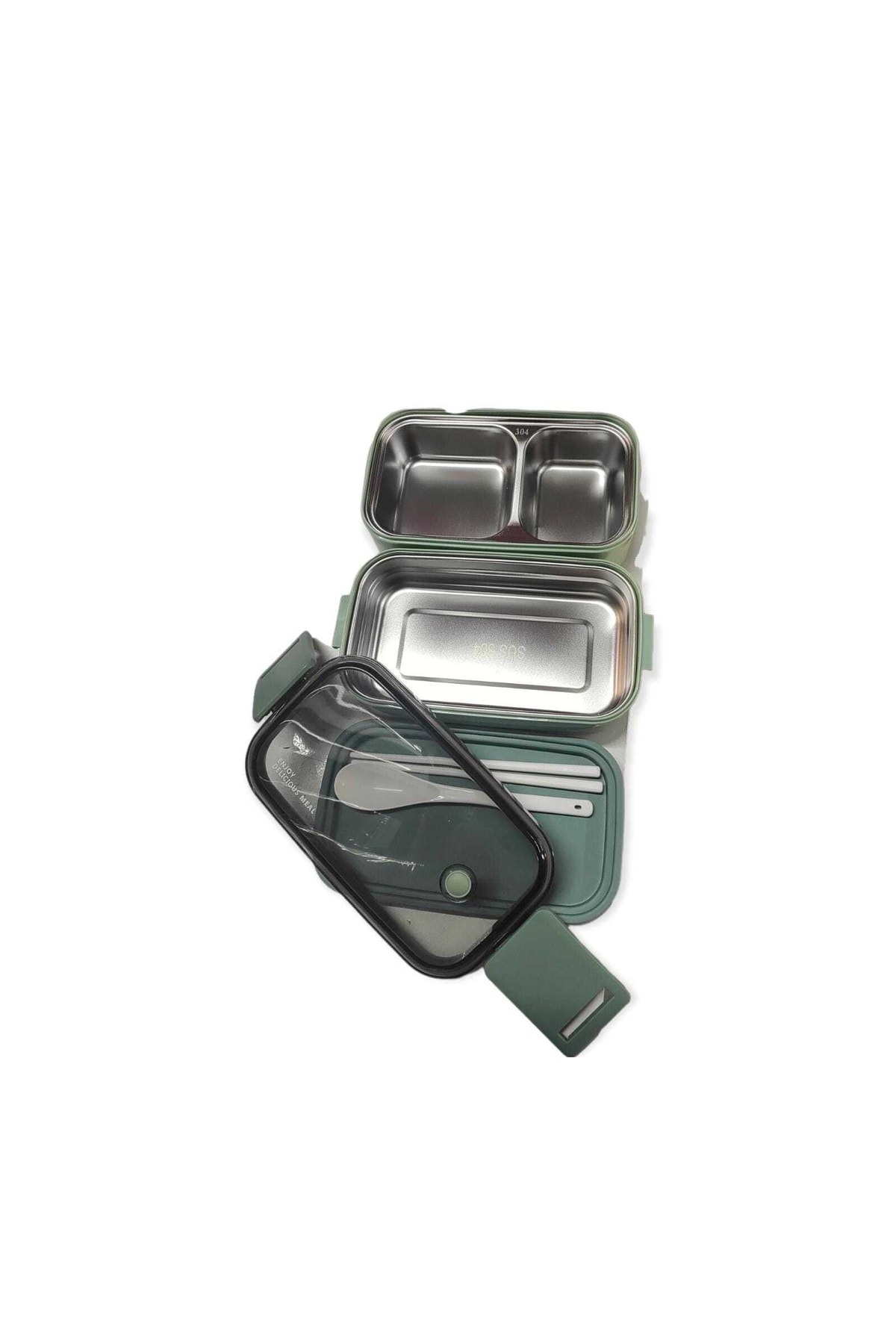 Vagon Life Beslenme Kutusu Lunch Box Paslanmaz Çelik 1400 ML (Karışık Renk 1 Adet)