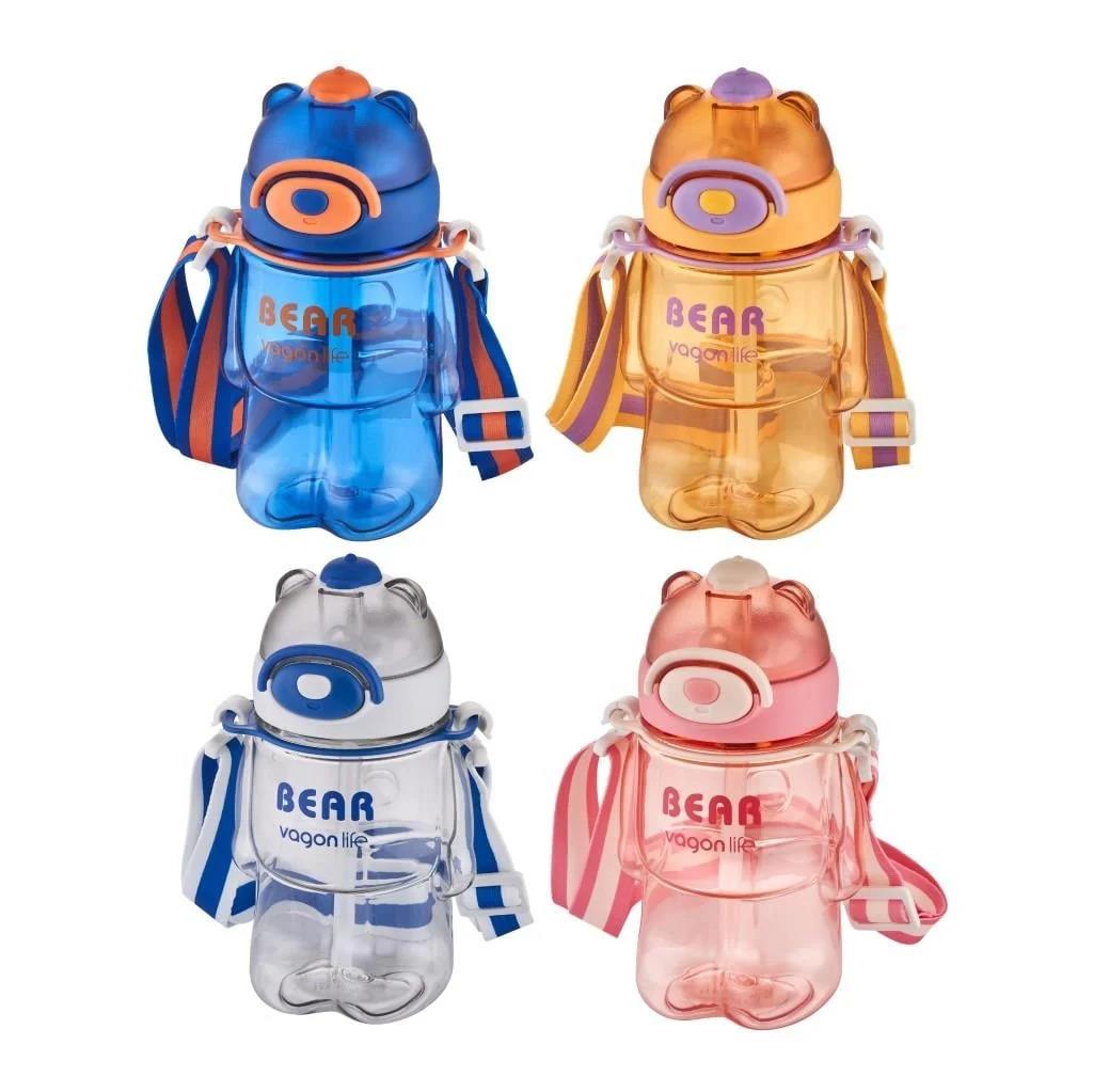 Vagonlife 800 ML Bear Serisi Çocuk Su Matarası (Karışık Renk 1 Adet)