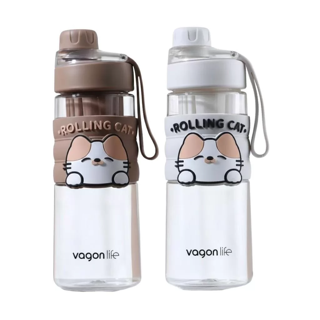 Vagonlife Matara 600 ML Polikarbon Su Matarası (Karışık Renk 1 Adet)