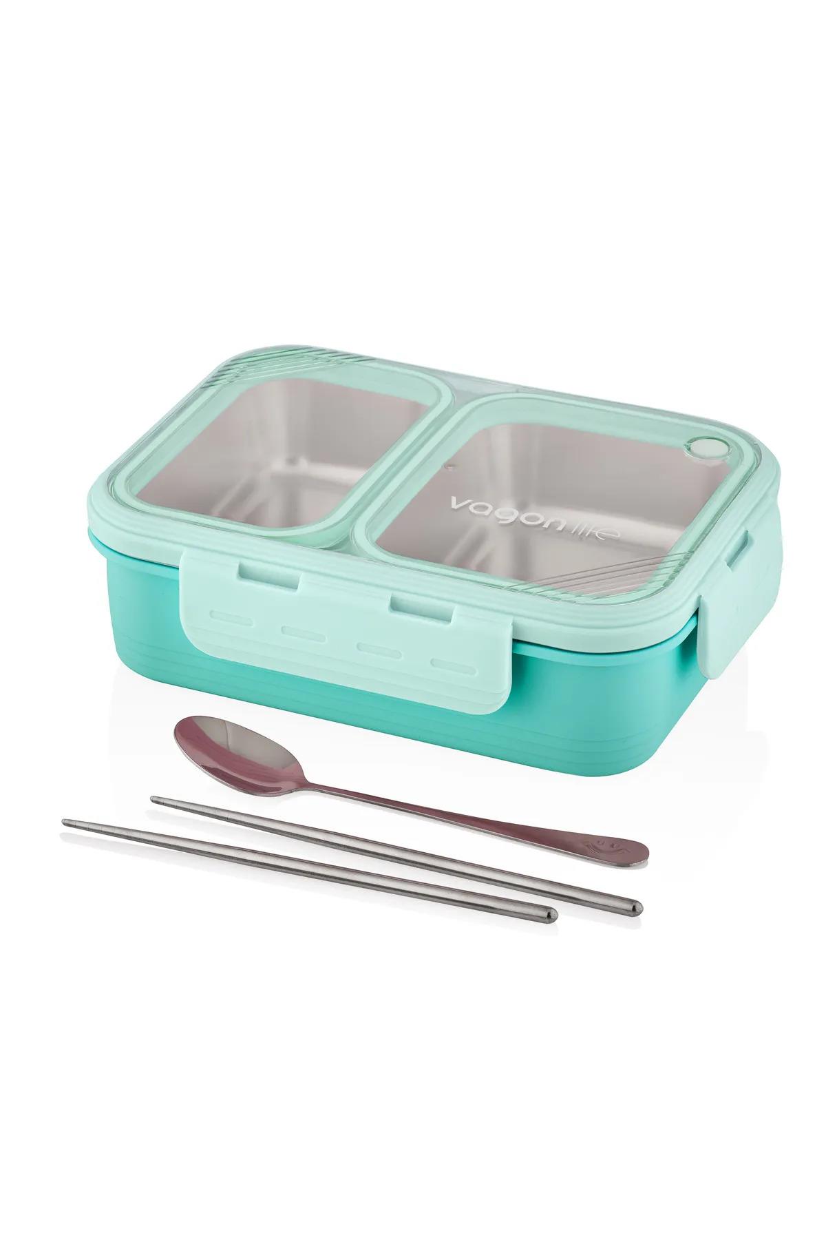 Vagonlife Paslanmaz Çelik Lunch Box 700 ML Beslenme Kabı (Karışık Renk 1 Adet)