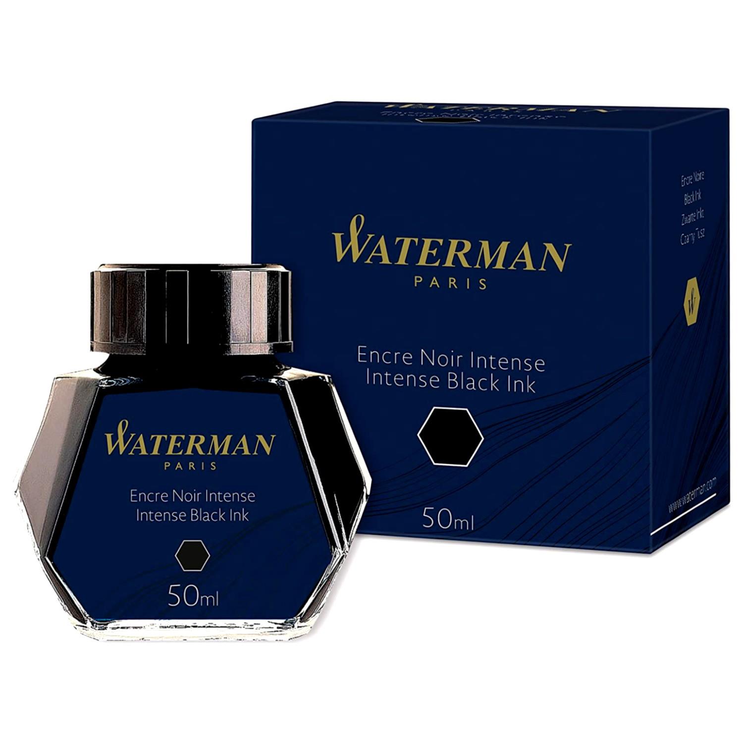 Waterman Dolma Kalem Mürekkebi Cam Şişede 50 ML Siyah Dolma Kalem Mürekkebi 