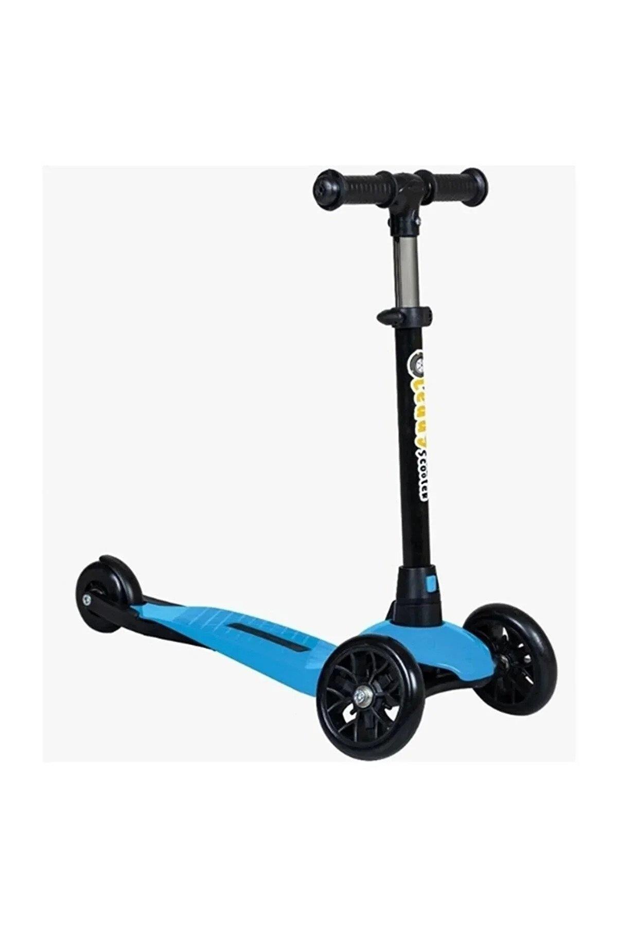 Winky Katlanabilir Scooter 3 Tekerli Mavi Işıklı Kutulu Mavi Scooter