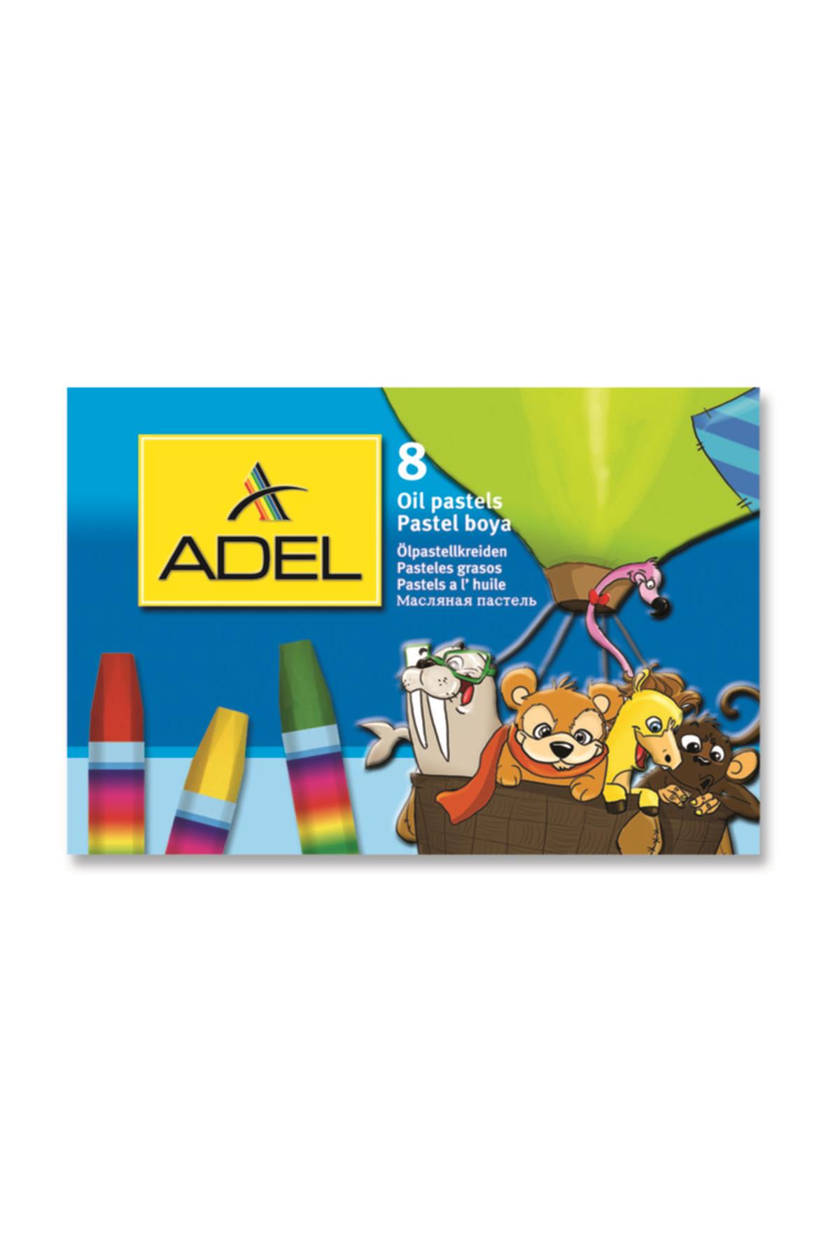Adel Pastel Boya Karton Kutu Köşeli 8 Lİ 428 0817 000