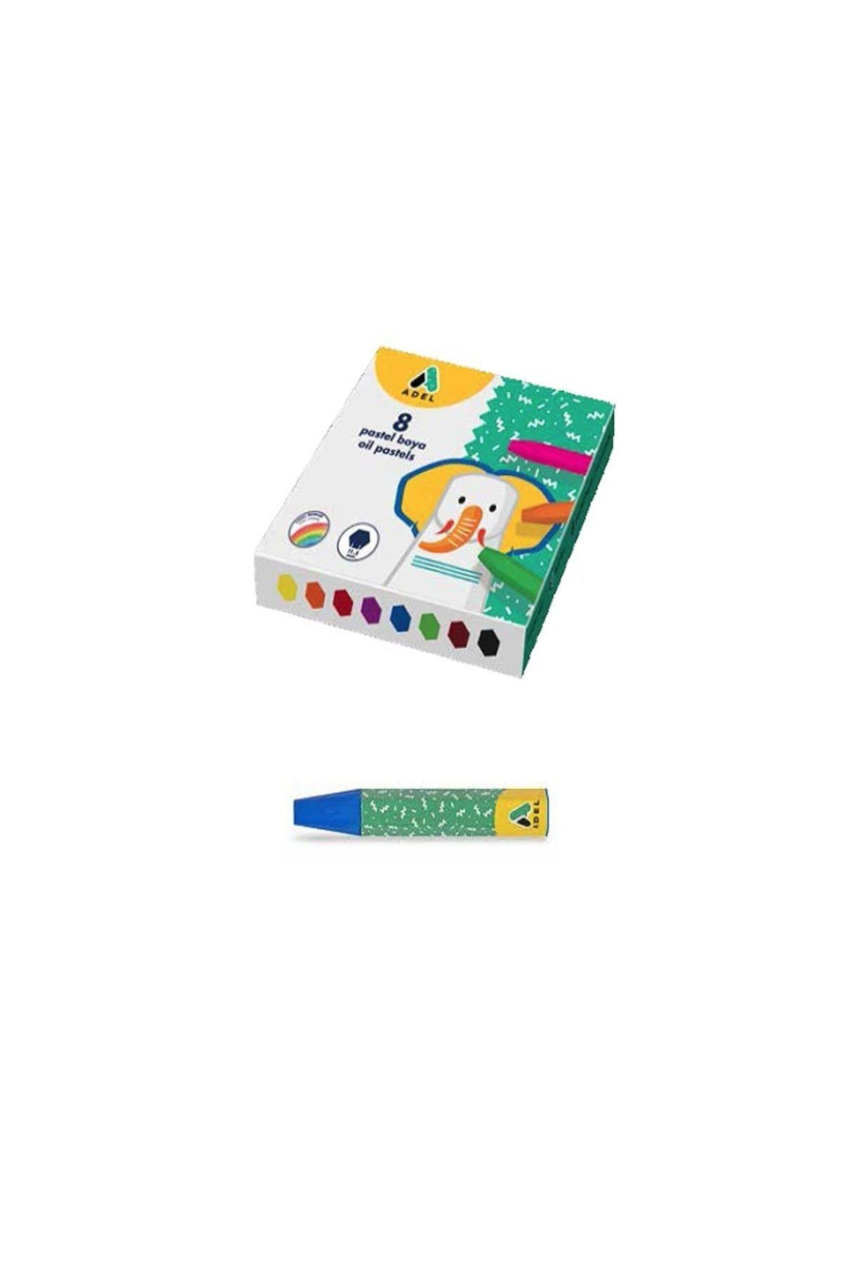 Adel Pastel Boya Karton Kutu Köşeli 8 Lİ 428 0817 002