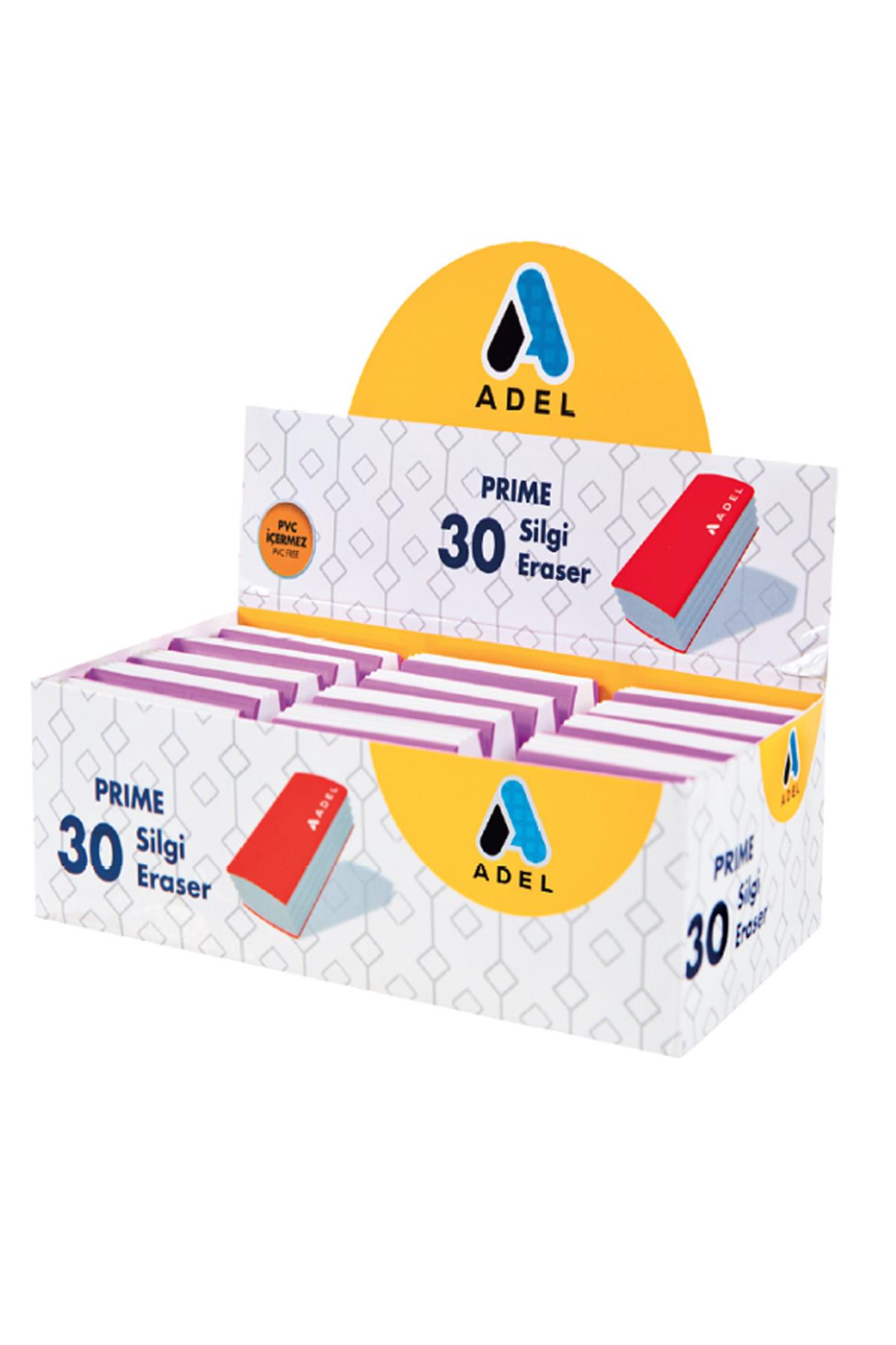 Adel Silgi Prime Canlı Renkler 30 Lu (1 Paket 30 Adet)