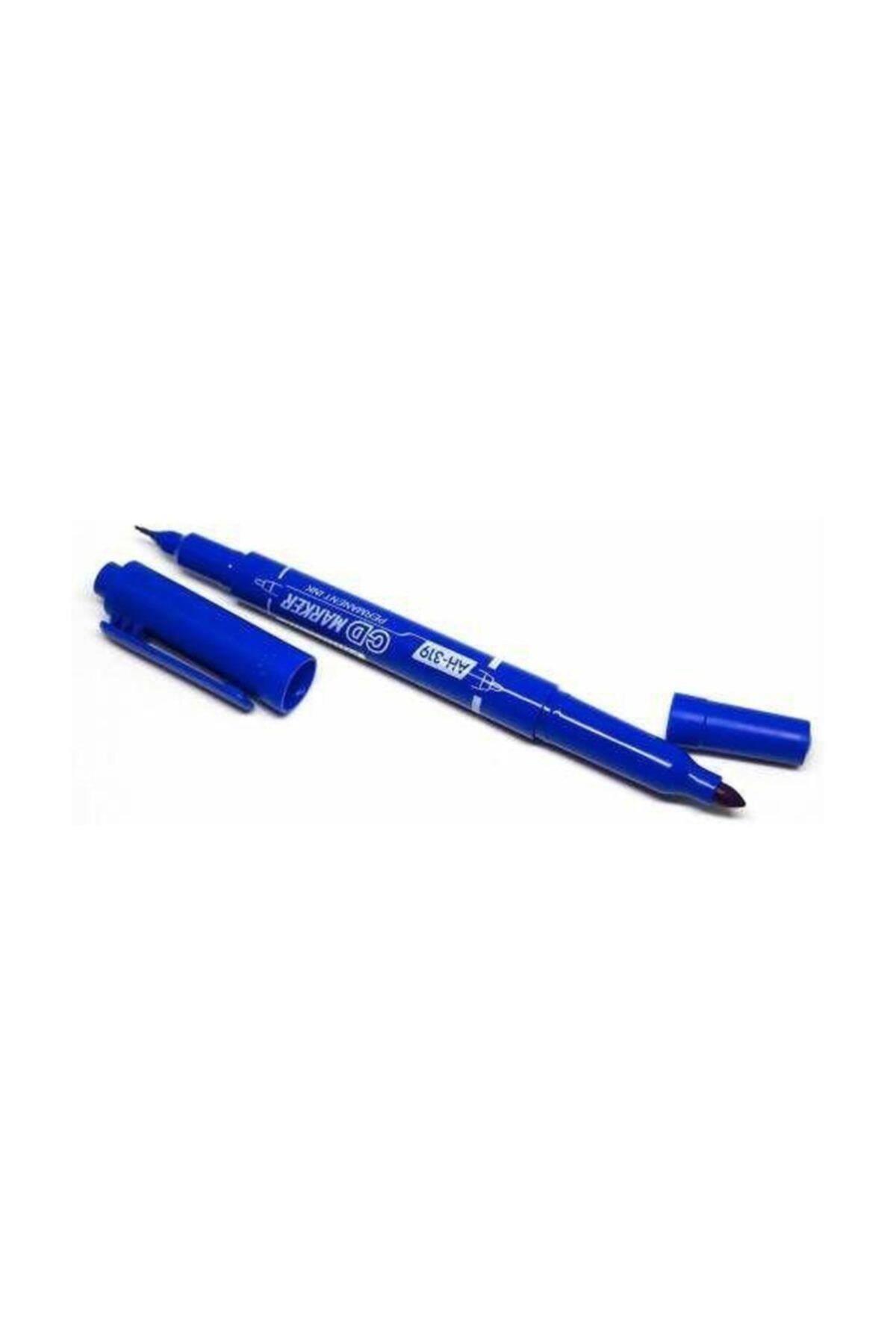 Aihao CD Kalemi Permanent Çift Taraflı Mavi AH-319