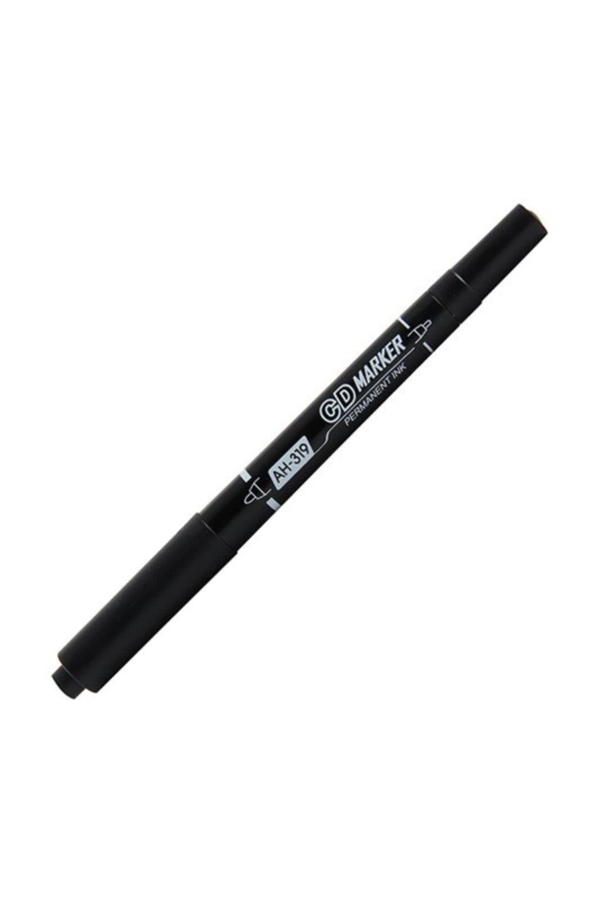 Aihao CD Kalemi Permanent Çift Taraflı Siyah AH-319