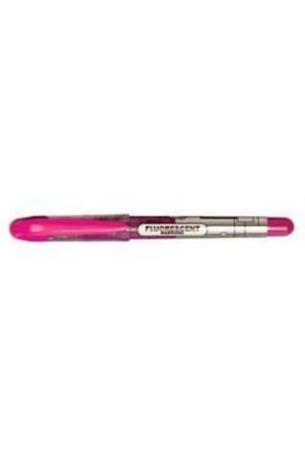 Aihao Fosforlu Kalem Pembe Kalem Tipi AH-601 12 Li (1 Paket 12 Adet)