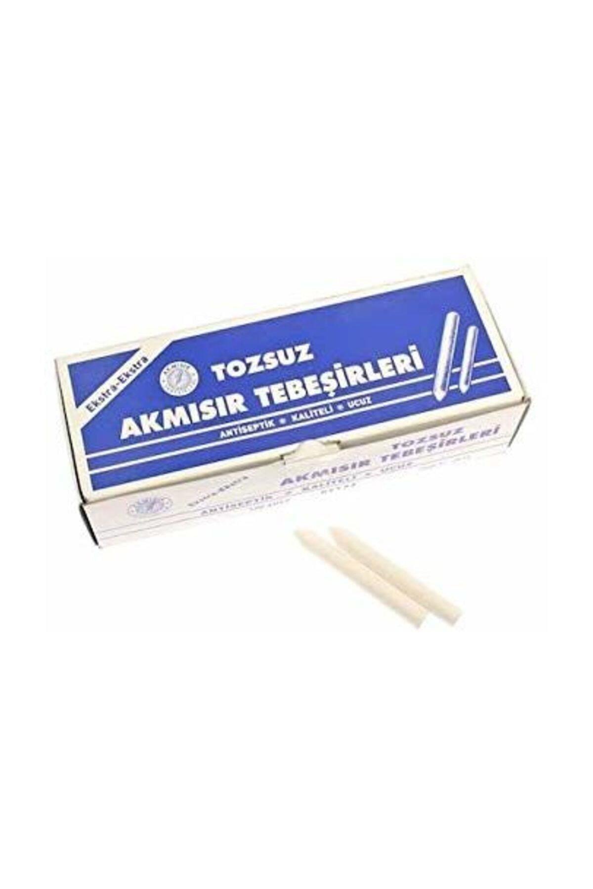 Akmısır Tozsuz Tebeşir 100 Lü Beyaz (1 Koli 10 Paket 1000 Adet)