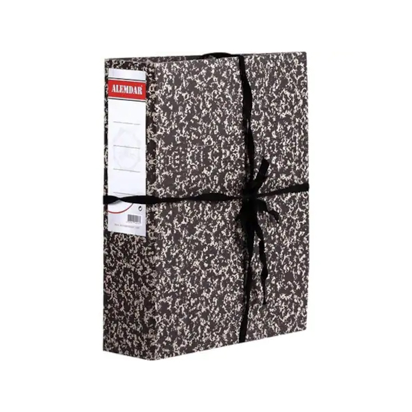 Alemdar İpli Klasör Karton Dar Siyah 25 Li ( 1 Paket 25 Adet)
