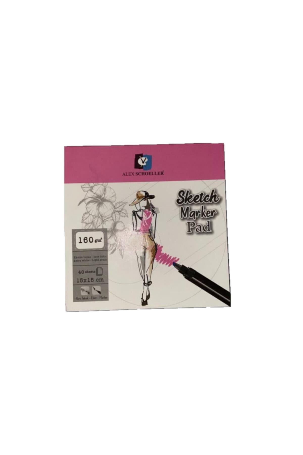 Alex Schoeller Sketch Marker Pad 15x15 160 GR 40 Lı ALX:899