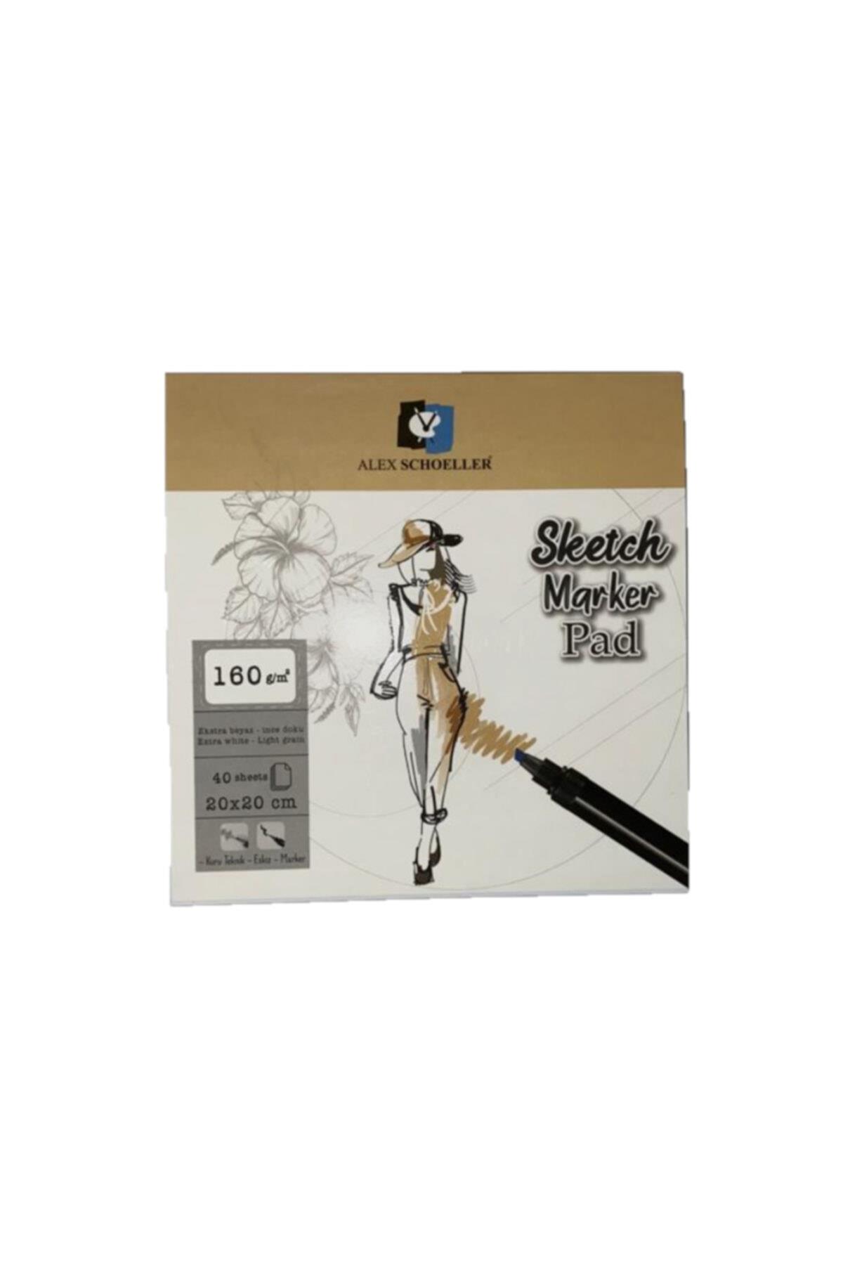 Alex Schoeller Sketch Marker Pad 20x20 160 GR 40 Lı ALX:905
