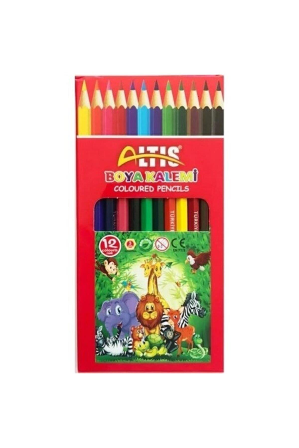 Altıs Kuru Boya Uzun 12 Renk Kuru Boya (12 Adet)