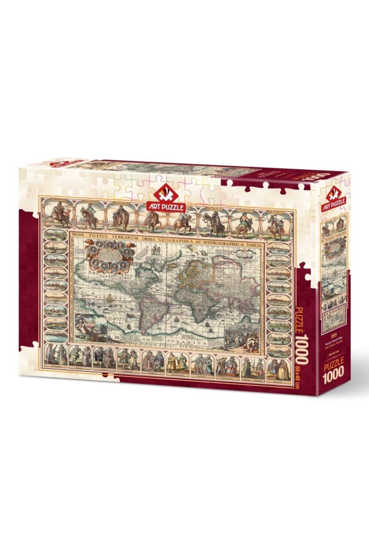 Art Puzzle Eski Dünya Haritası 1000 Parça Puzzle