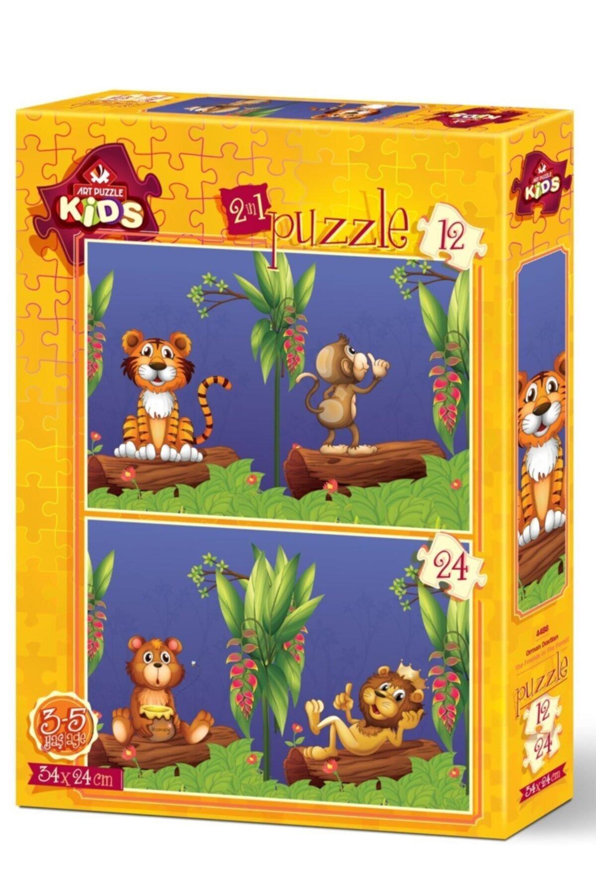 Art Çocuk Puzzle Orman Dostları 12+24 Parça Puzzle