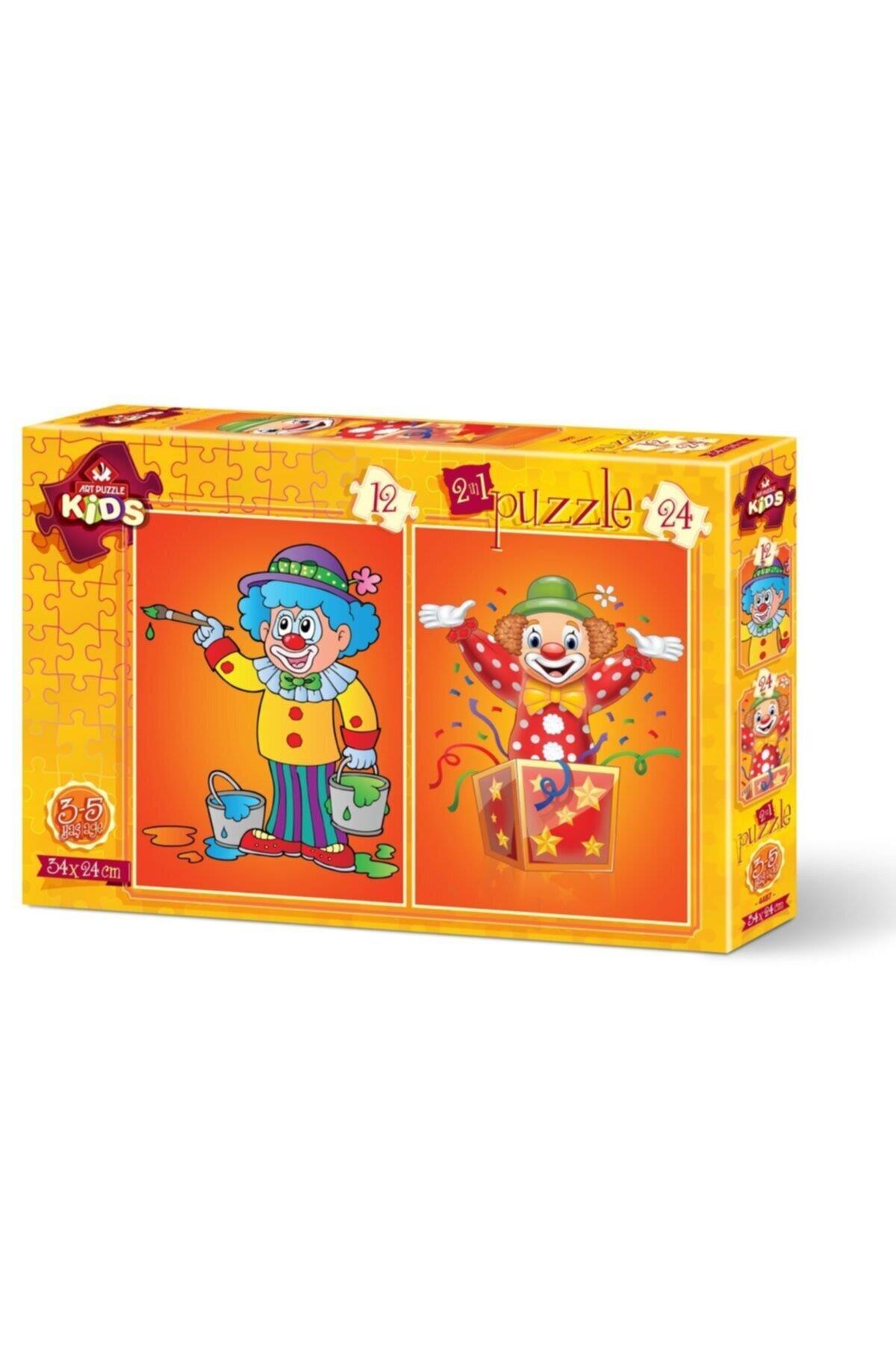 Art Çocuk Puzzle Palyaço 12+24 Parça Puzzle