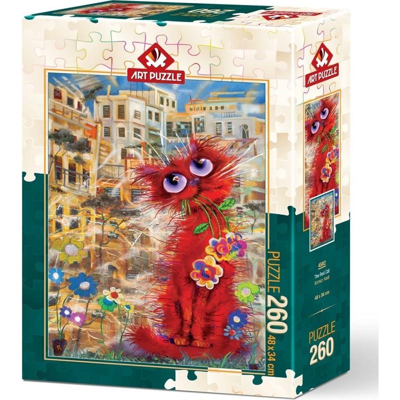 Art Puzzle 260 Parça Kırmızı Kedi 4582