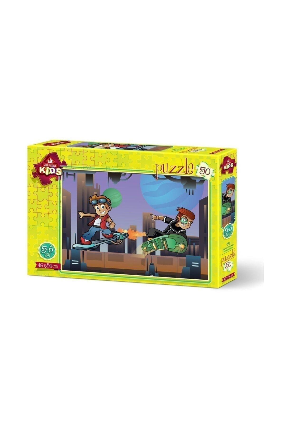 Art Çocuk Puzzle Kaykaycı Çocuklar 50 Parça Puzzle