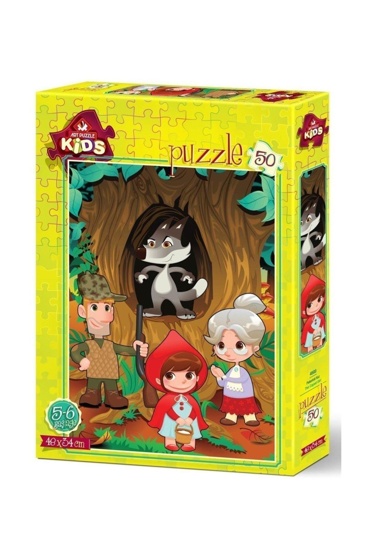Art Çocuk Puzzle Pelerinli Kız 50 Parça Puzzle