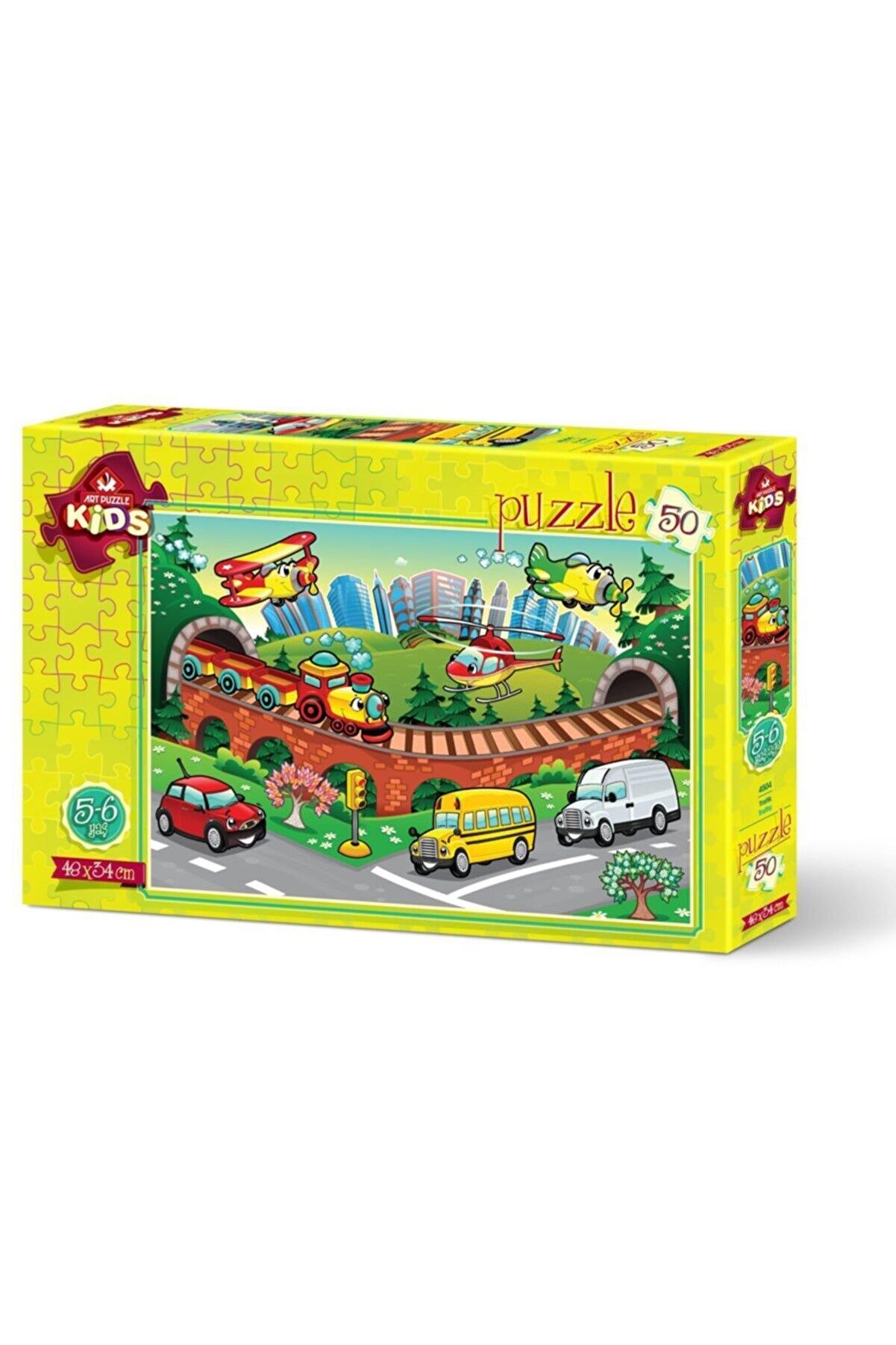 Art Çocuk Puzzle Trafik 50 Parça Puzzle