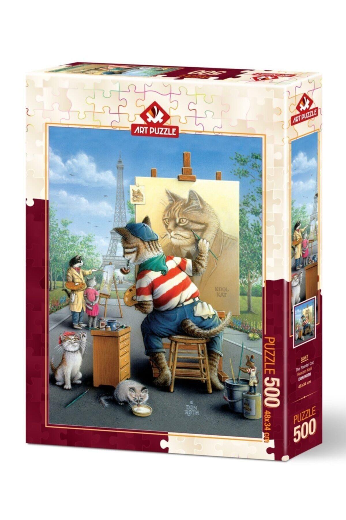 Art Puzzle Ressam Kedi 500 Parça Puzzle