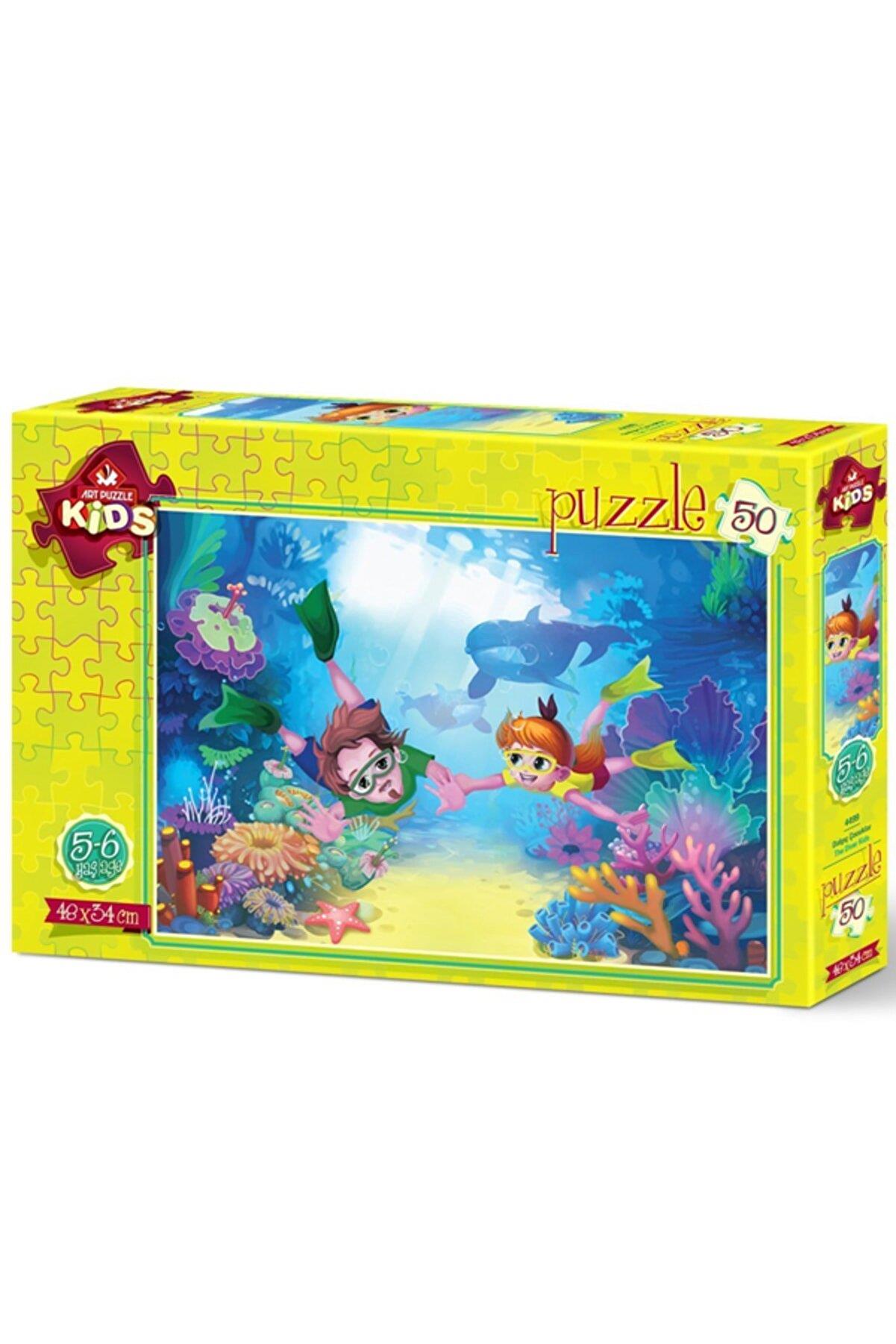 Art Çocuk Puzzle Dalgıç Çocuklar 50 Parça Puzzle