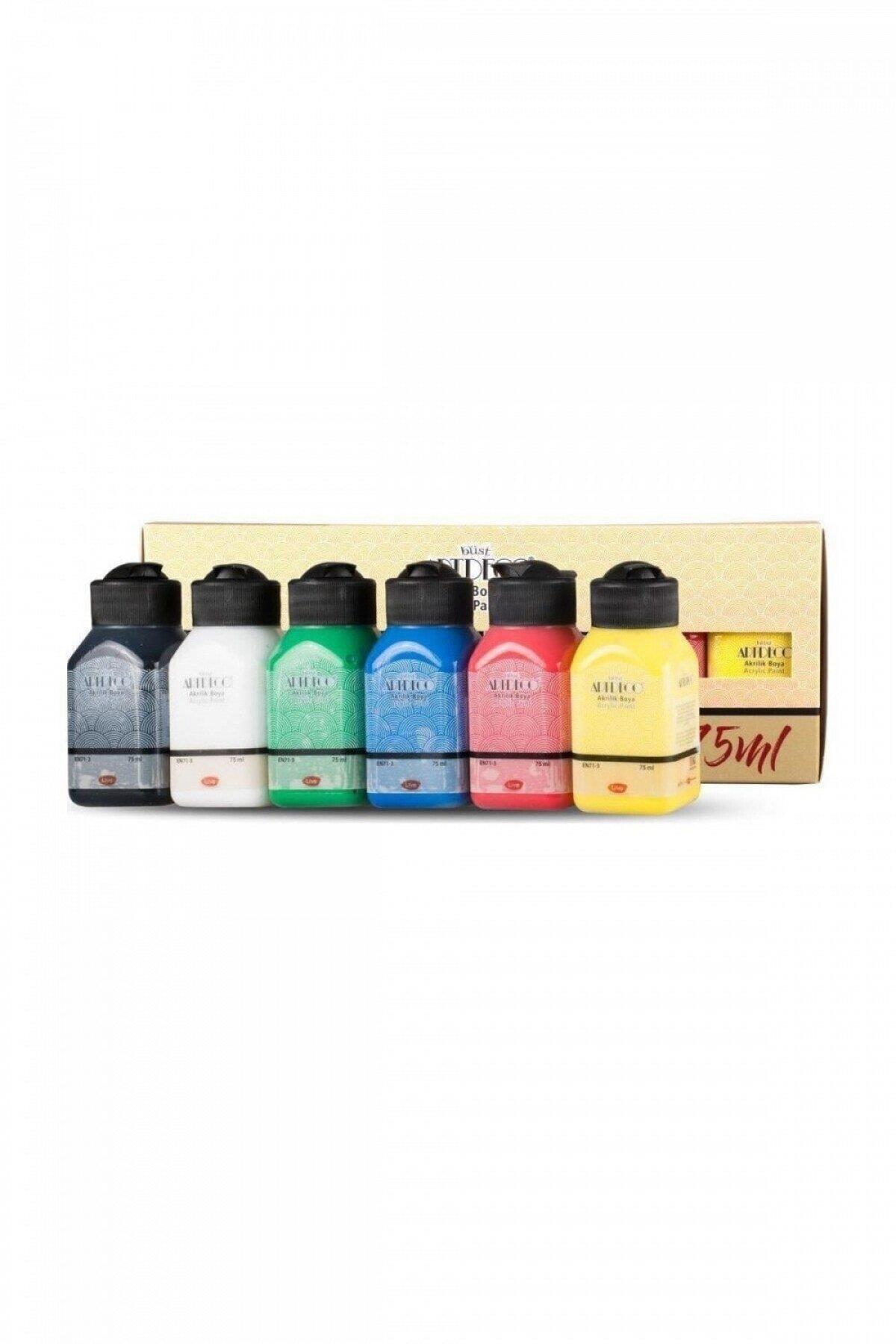 Artdeco Akrilik Boya Set Canlı Renkler 6 x 75 ml