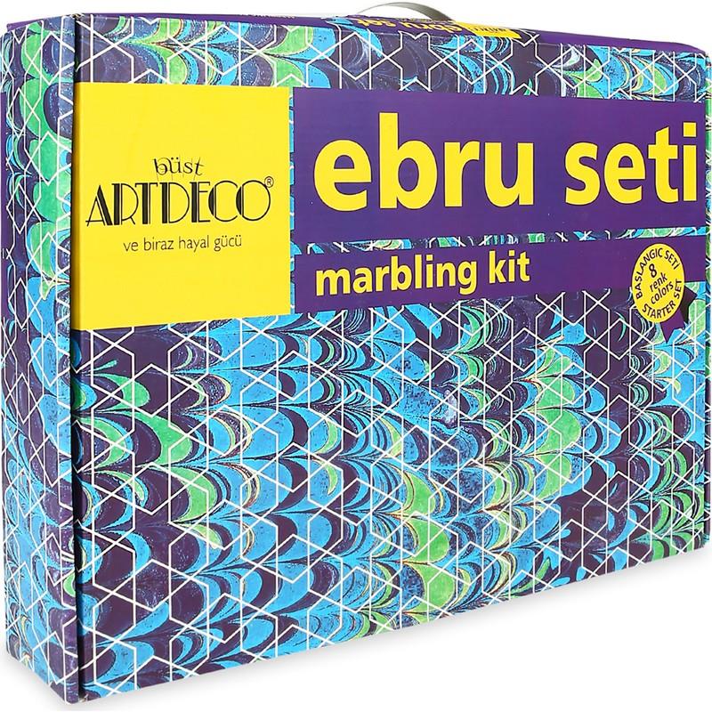 Artdeco Ebru Boyama Seti Çantalı 8 Lİ ES-8