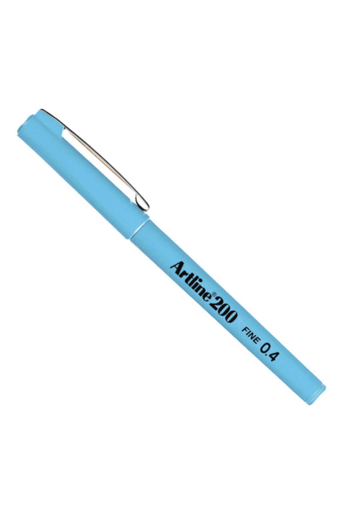 Artline Ek-200n Fine Writing Pen 0.4 Mm İnce Keçe Uçlu Kalem Açık Mavi 12 Li (1 Paket 12 Adet)