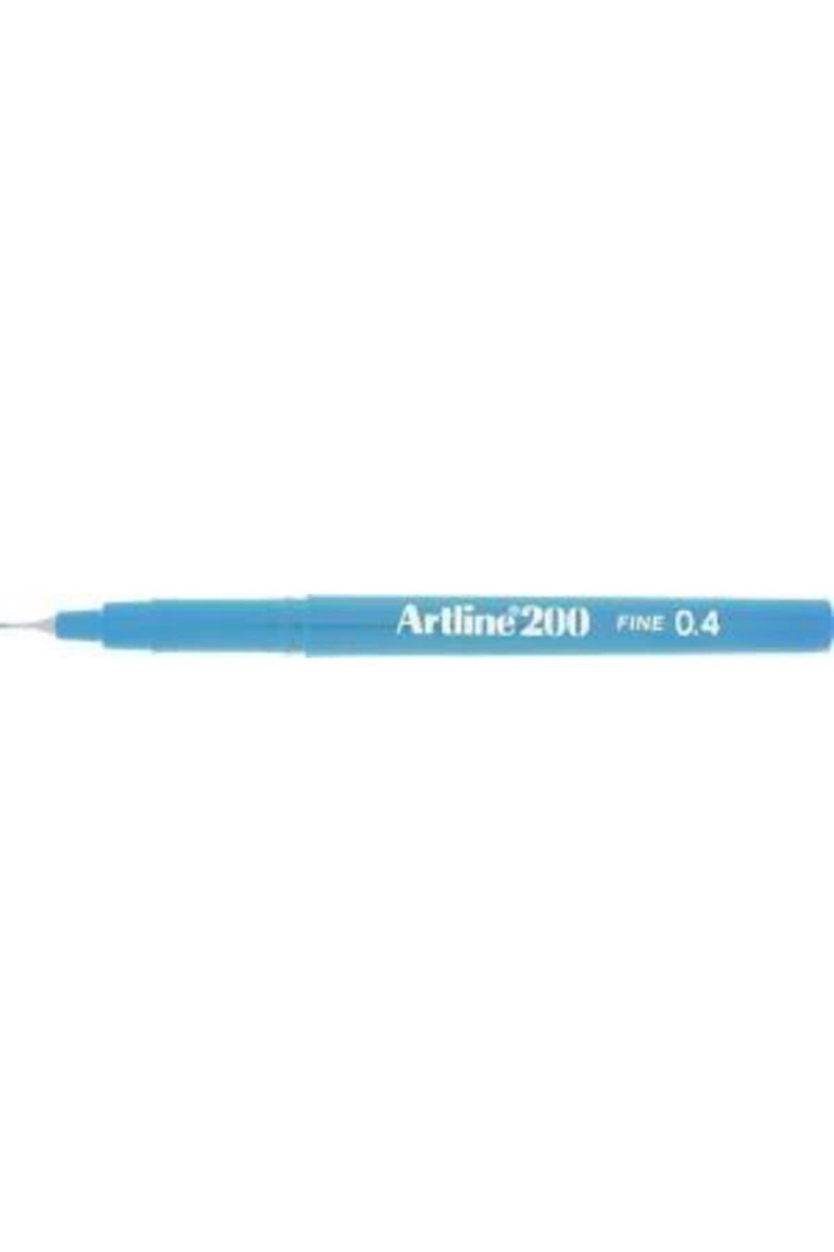 Artline Fineliner 0.4 MM İnce Uçlu Keçeli Kalem Gök Mavisi EK-200N (12 Li Kutu)