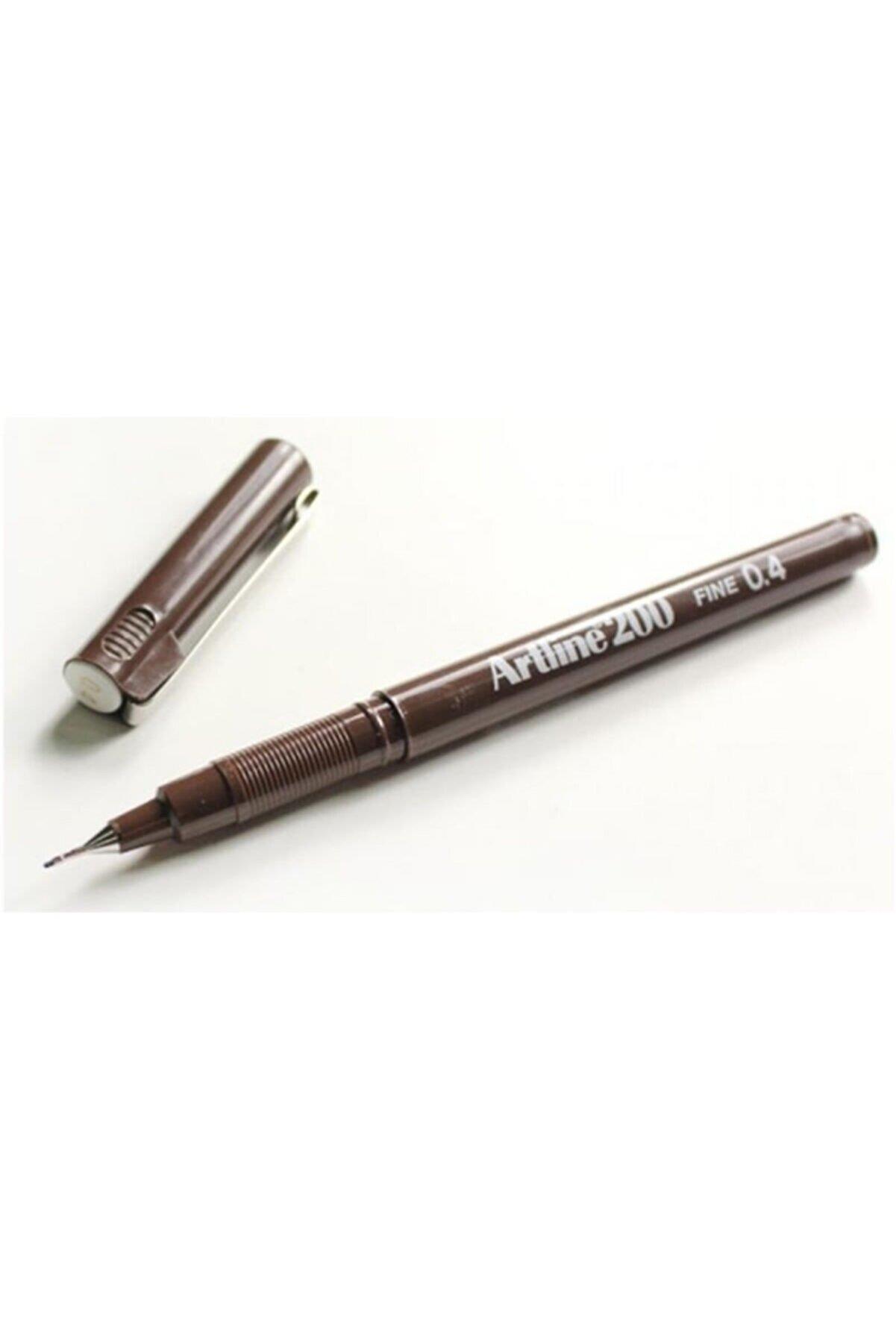 Artline Fineliner 0.4 MM Koyu Kahverengi (12 Li Paket)