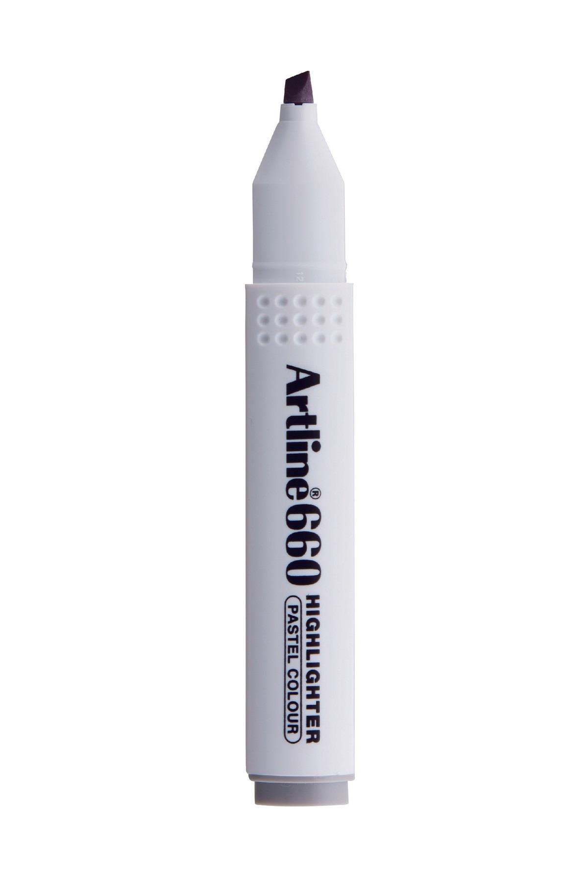 Artline Kesik Uçlu Fosforlu Kalem 1,0-4,0 MM Pastel Gri (12 Li Paket)