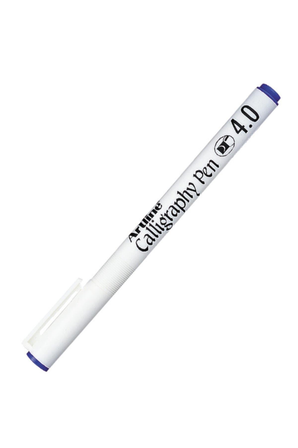 Artline Ek-244 Calligraphy Pen Kaligrafi Kalemi Düz Kesik Uç 4.0 Mm Mavi (12 Li Kutu)