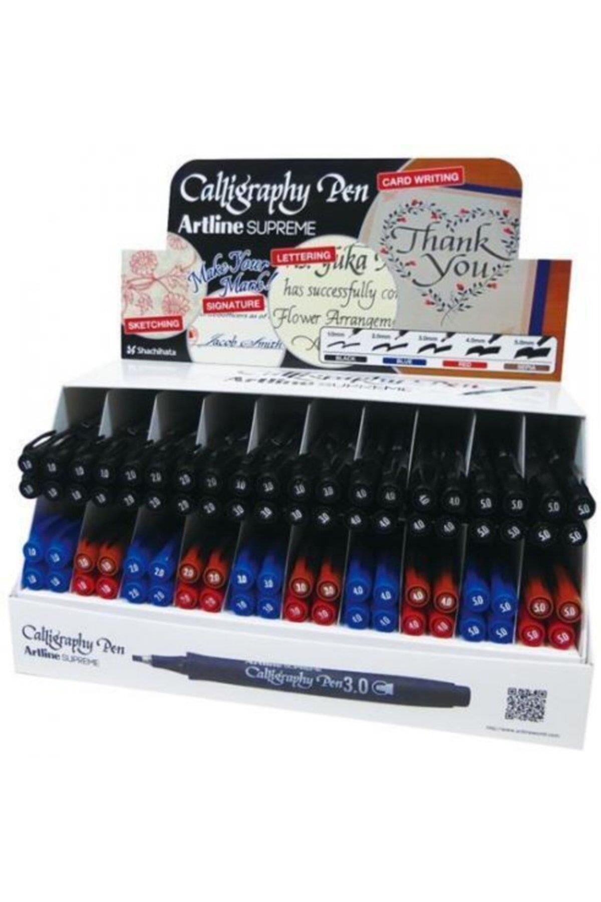 Artline Supreme Calligraphy Pen Kaligrafi Kalem Seti 80 Kalem Karışık