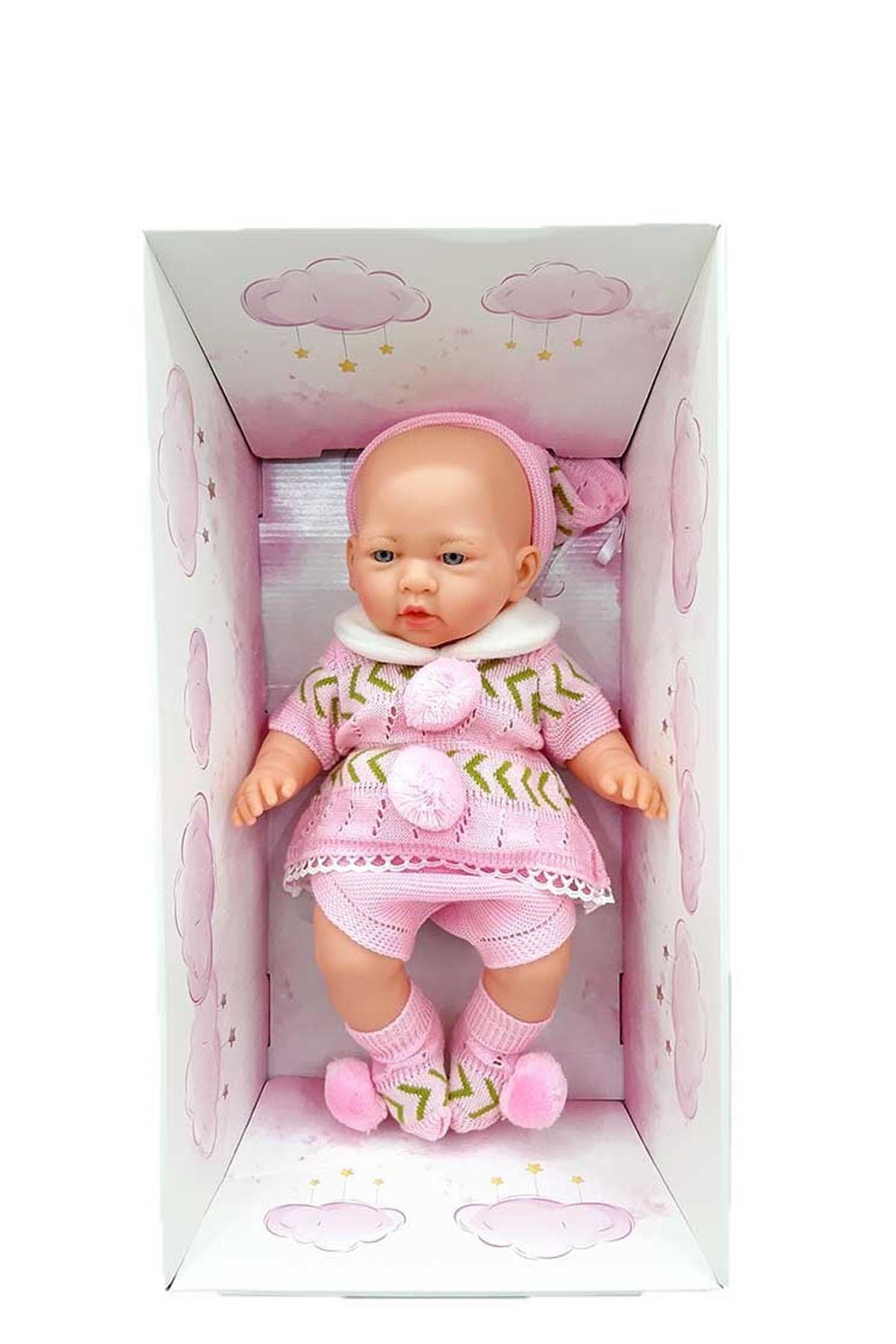 GALTOYS Yeni Doğmuş Pembe Yeşil Elbiseli Azra Bebek