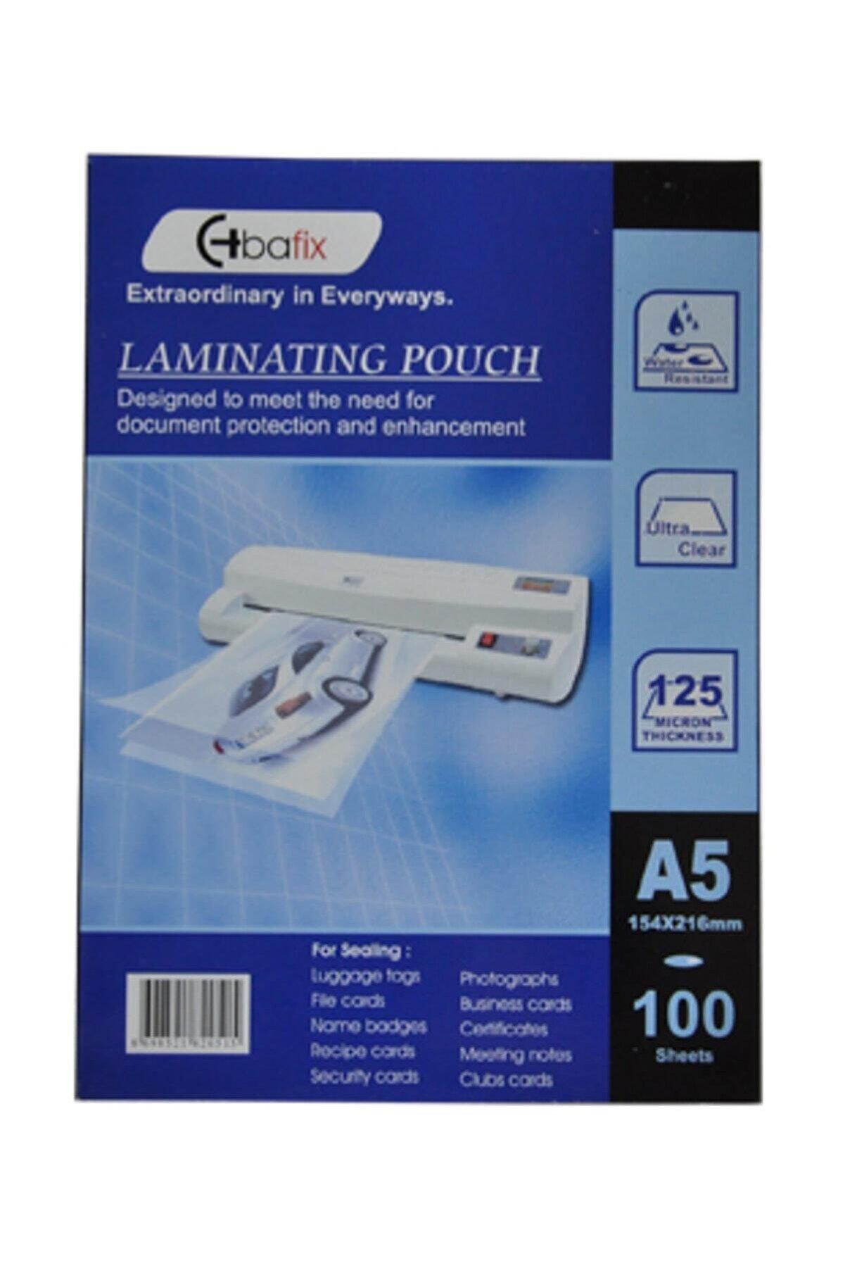Bafix A-5 Laminasyon Filmi 125 Micron 100 LÜ (1 paket 100 adet)