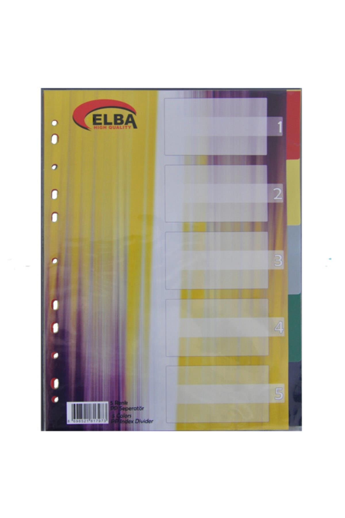 Bafix Seperatör 5 Renkli Plastik A4
