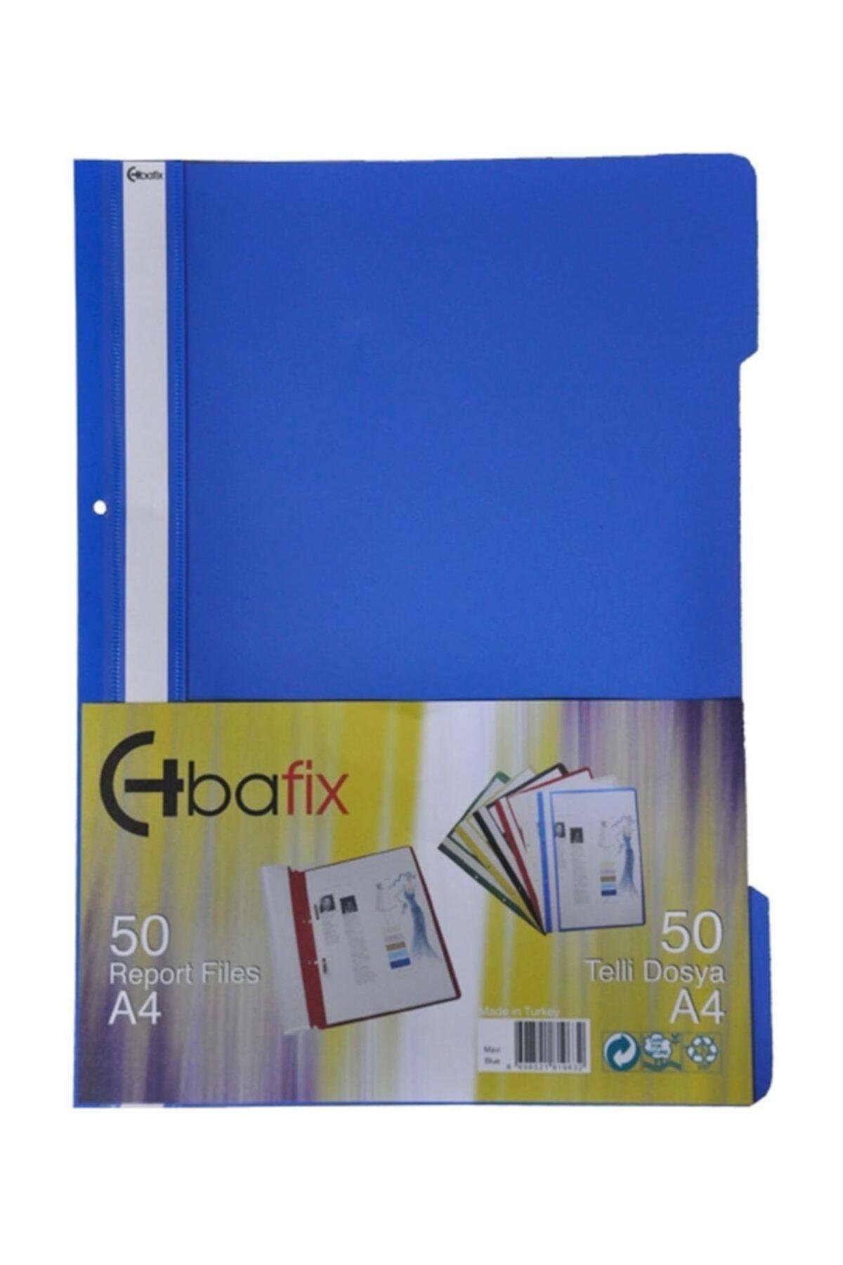 Bafix Telli Dosya Mavi 50 Adet