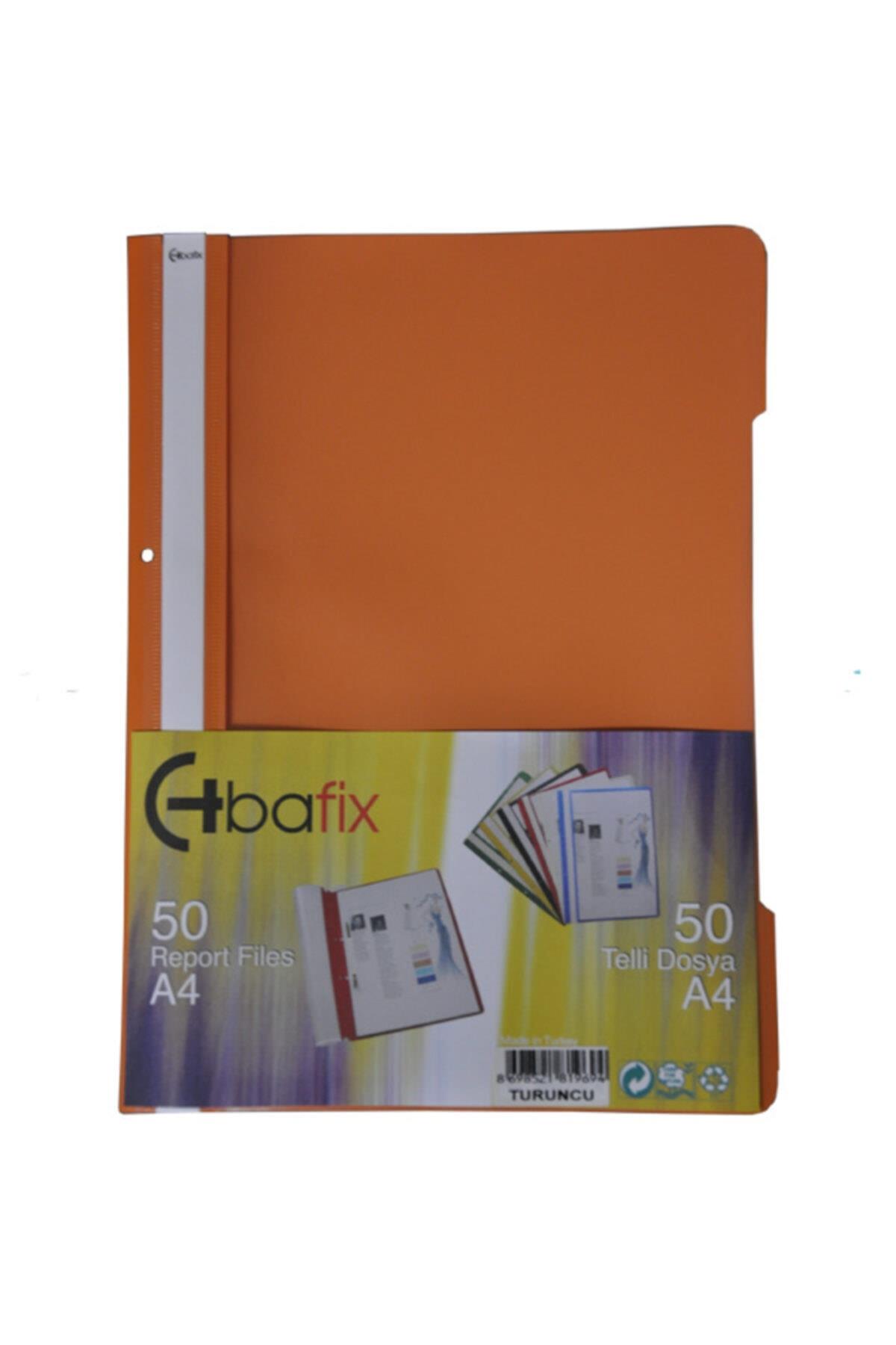 Bafix Telli Dosya Plastik Turuncu A4
