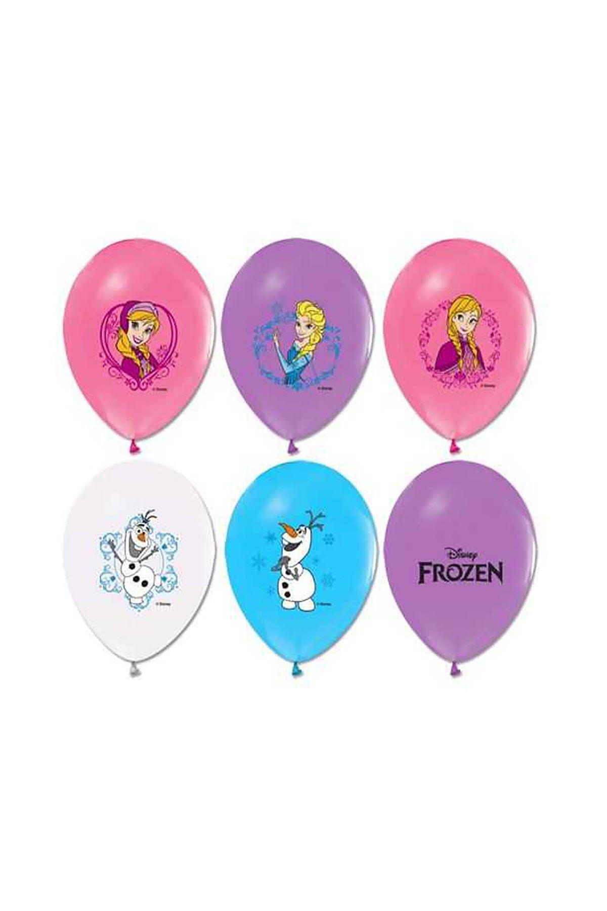 Balonevi Balon Frozen Baskılı Balon Pastel 4+1 100 Lü (1 Paket 100 Adet)