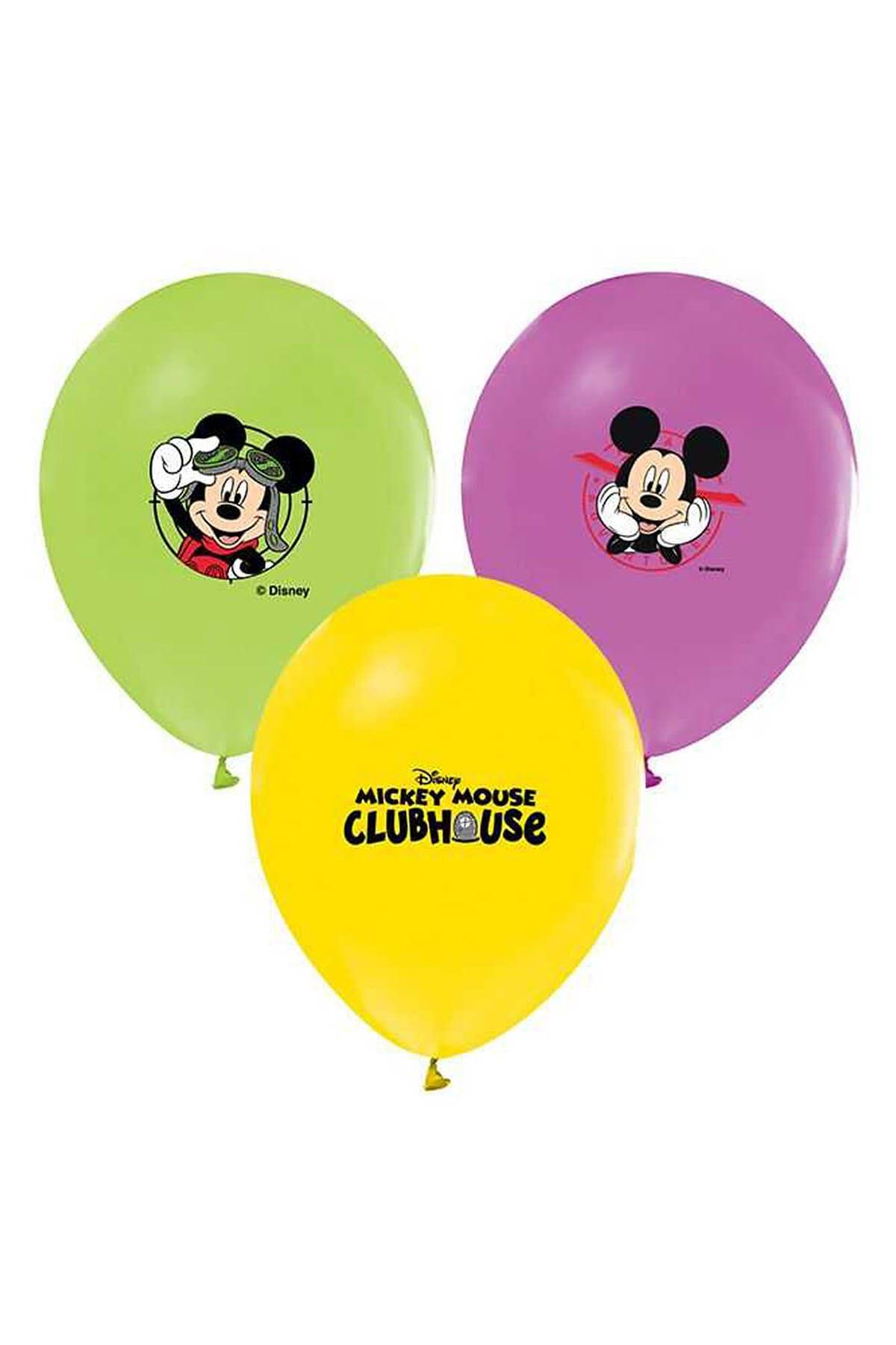 Balonevi Balon Mıckey Baskılı Pastel Renk 4+1 100 LÜ 1688