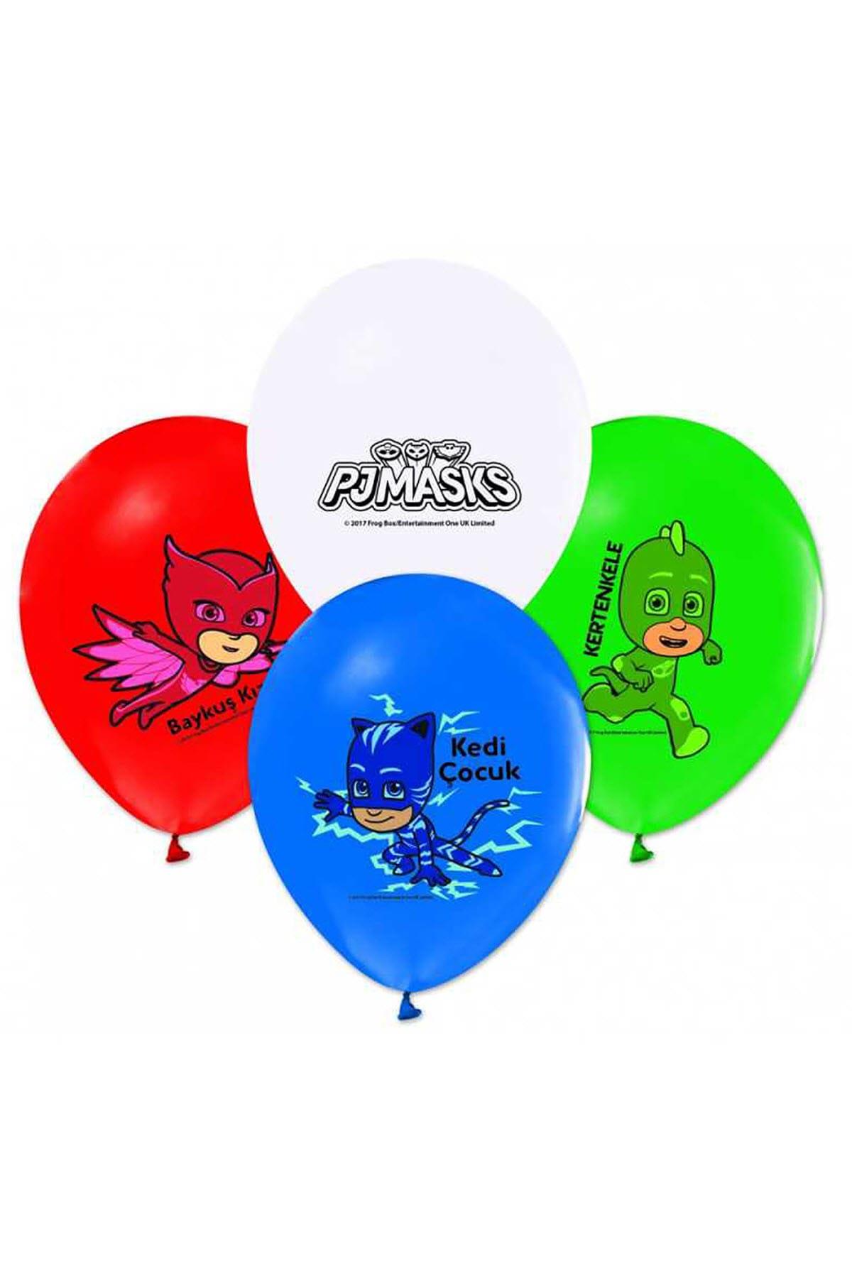 Balonevi Balon Pj Masks Baskılı Pastel Renk 4+1 100 LÜ 3943