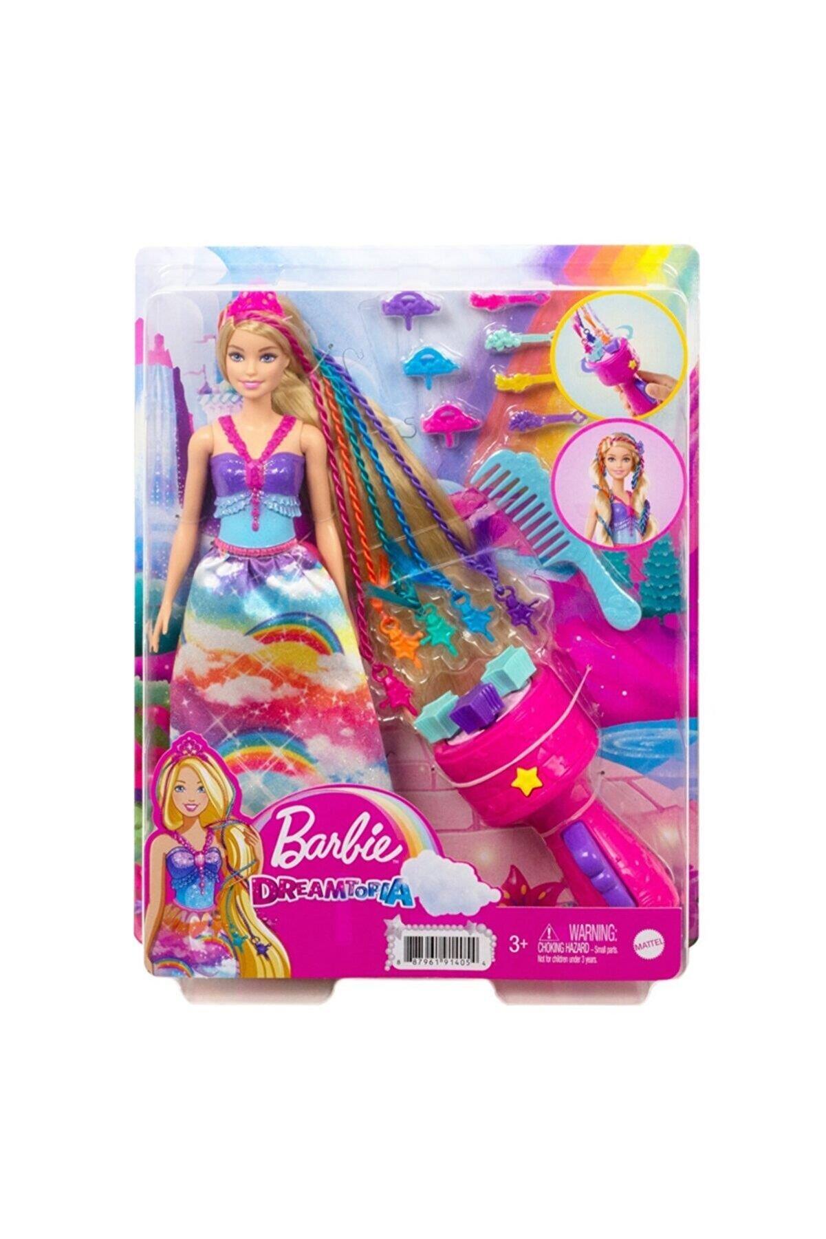 Barbie Dreamtopia Örgü Saçlı Prenses Bebeği ve Aksesuarları