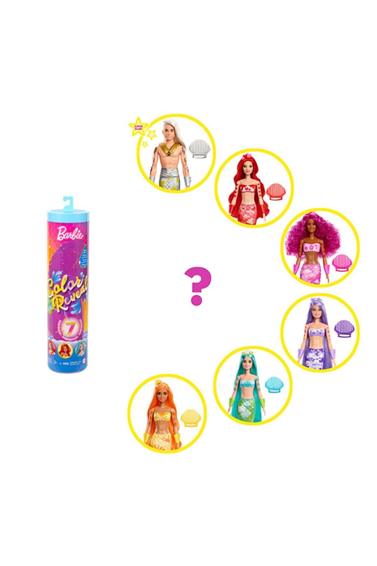 Barbie Color Reveal Renk Değiştiren Sürpriz Bebekler Gökkuşağı Deniz Kızı Serisi