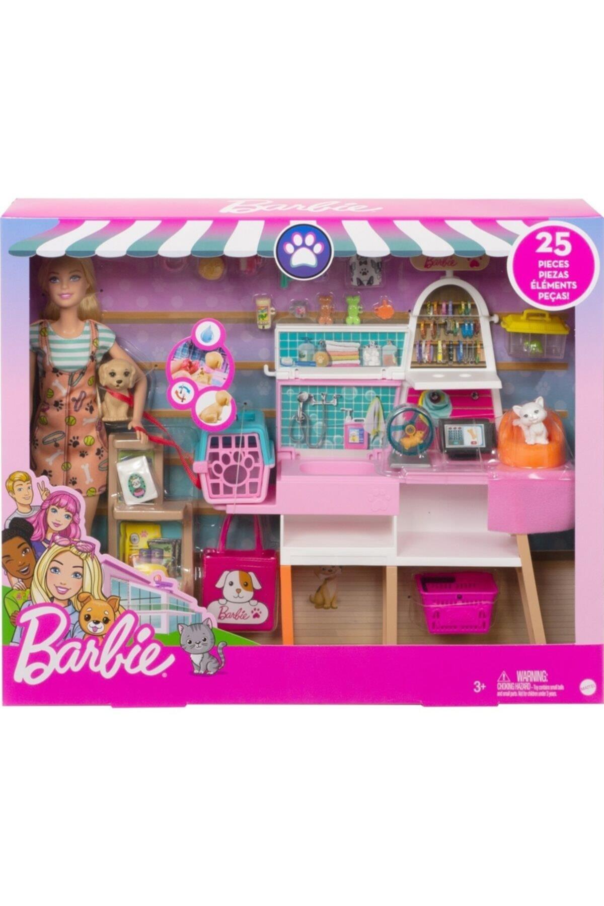 Barbie ve Evcil Hayvan Dükkanı Oyun Seti